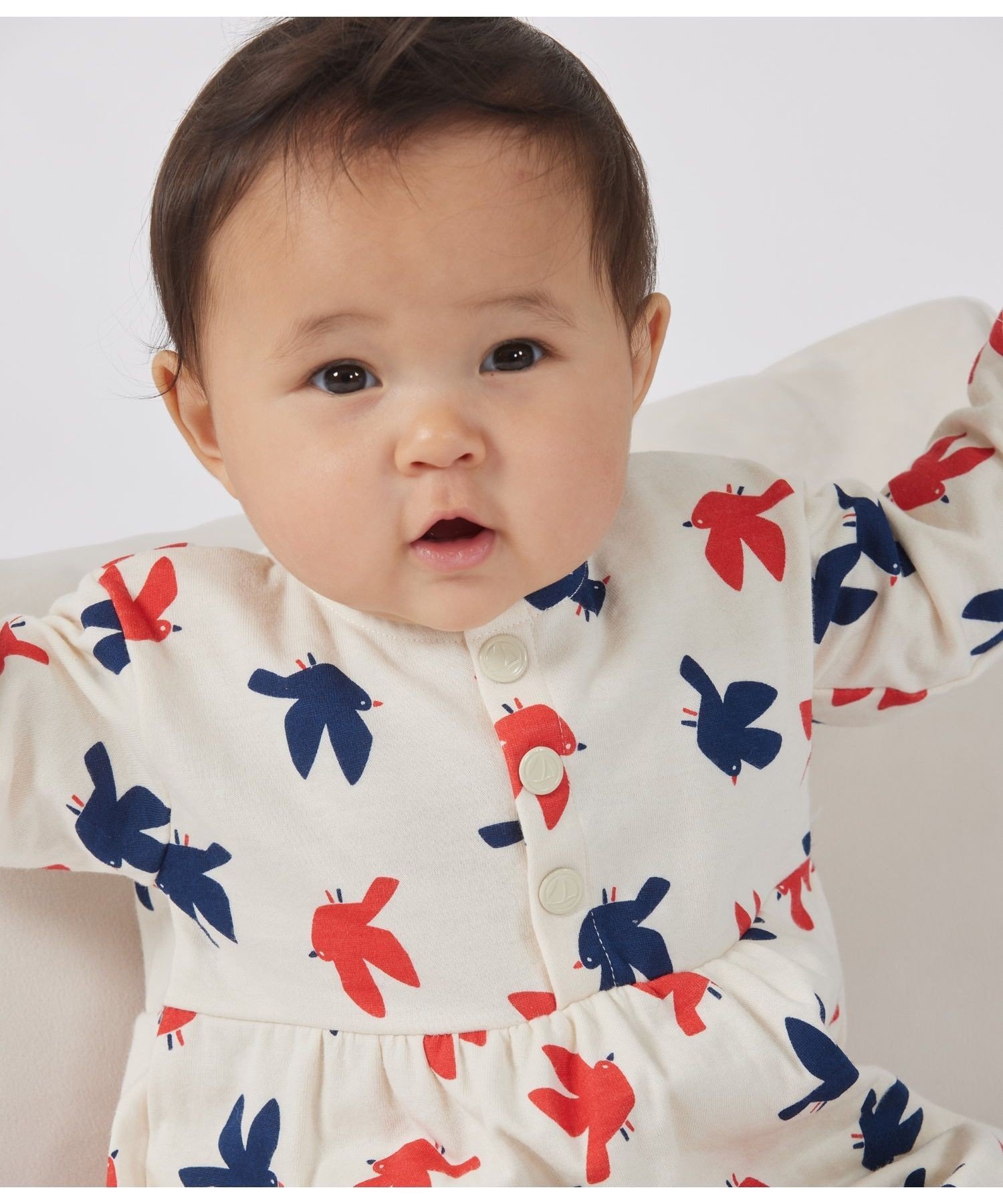 Платье + леггинсы PETIT BATEAU, Milky White/Multicolor — фото 3