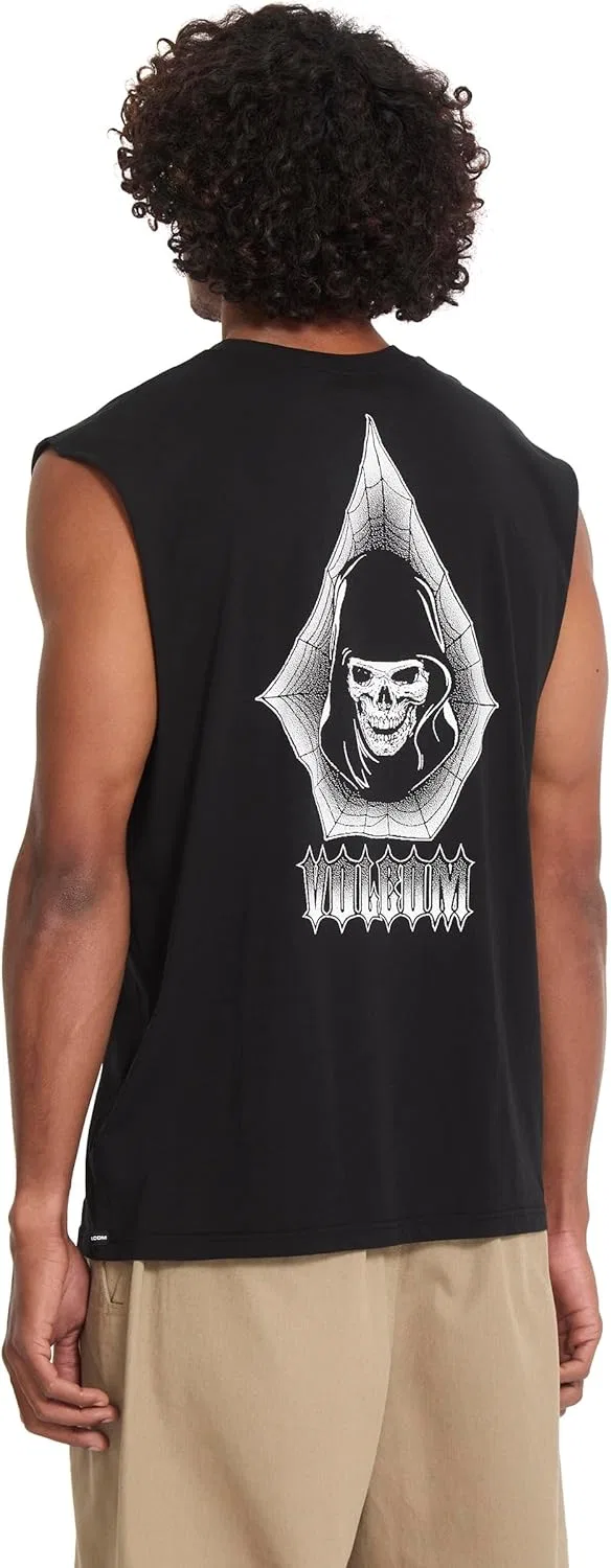 Мужская майка Volcom, спортивная одежда для активного отдыха, черный — фото 4