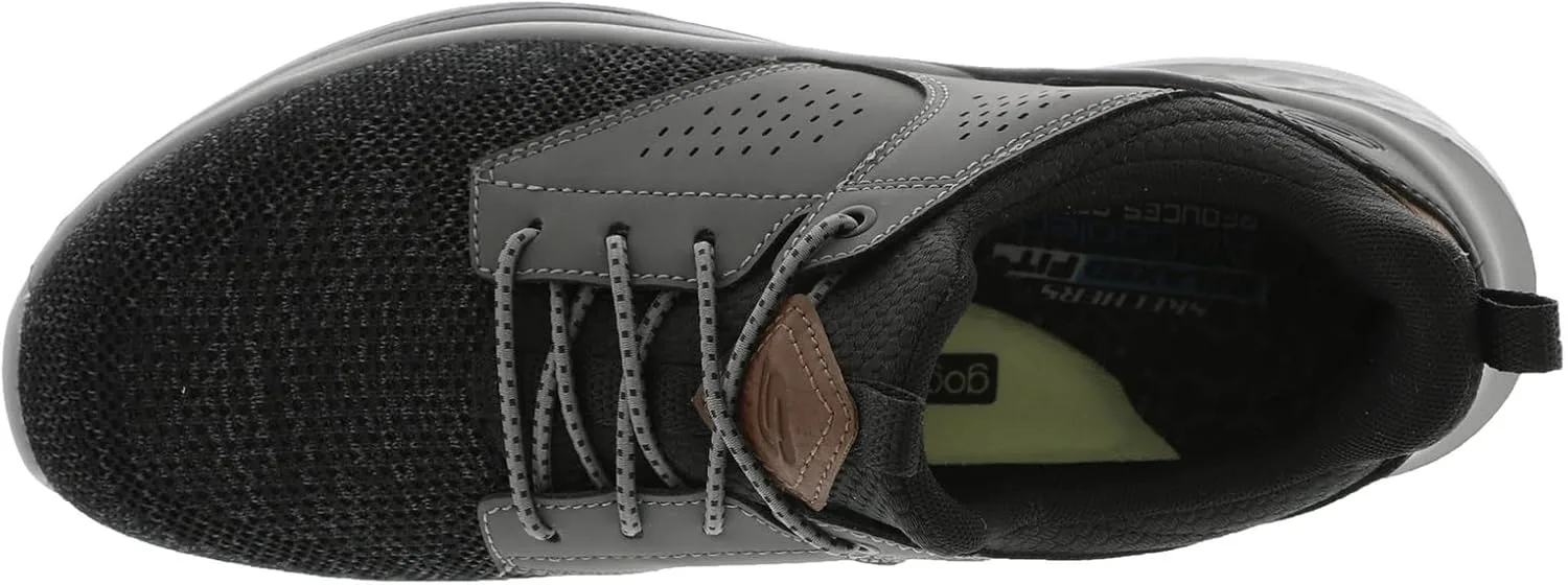 Мужские кроссовки Skechers Slade - вязанные с эластичным шнурком Breyer, черный/серый — фото 4