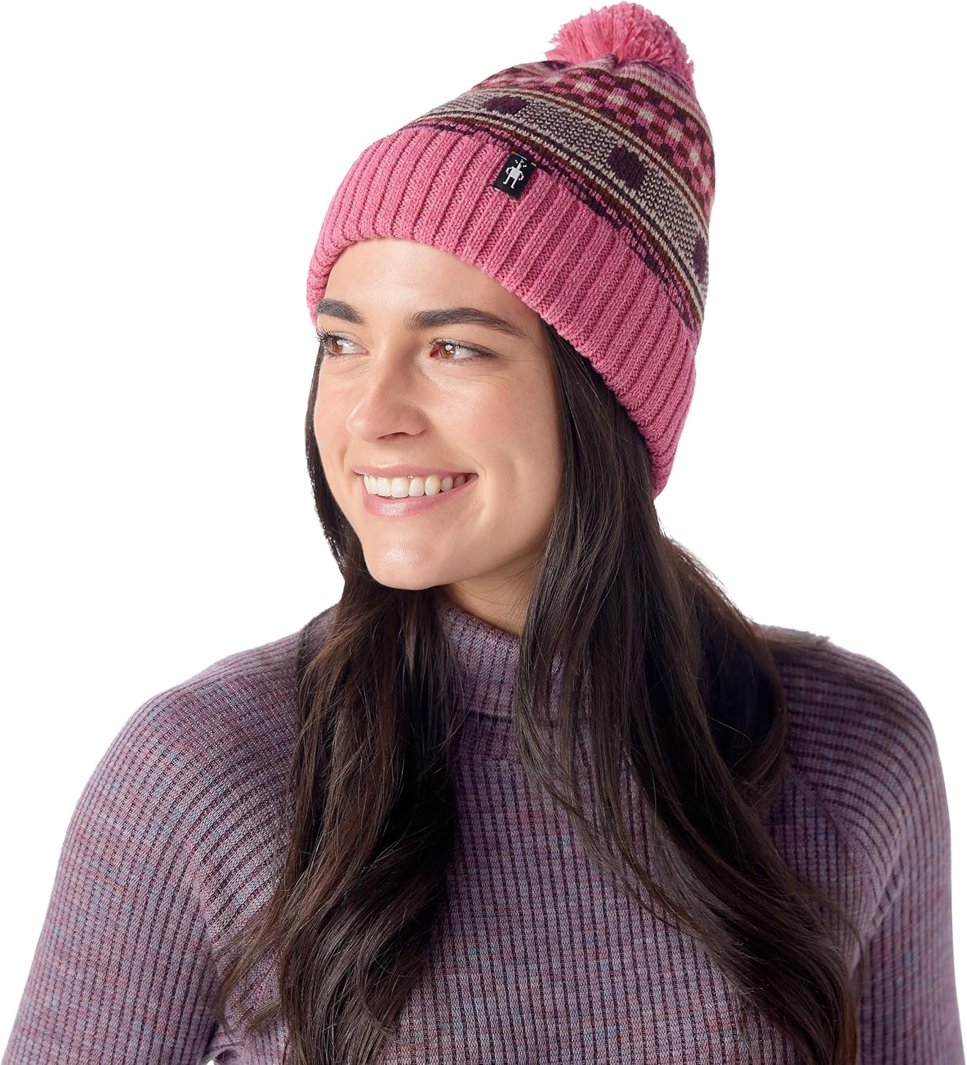 

Шапка с флисовой подкладкой Smartwool Fairisle, Garden Pink
