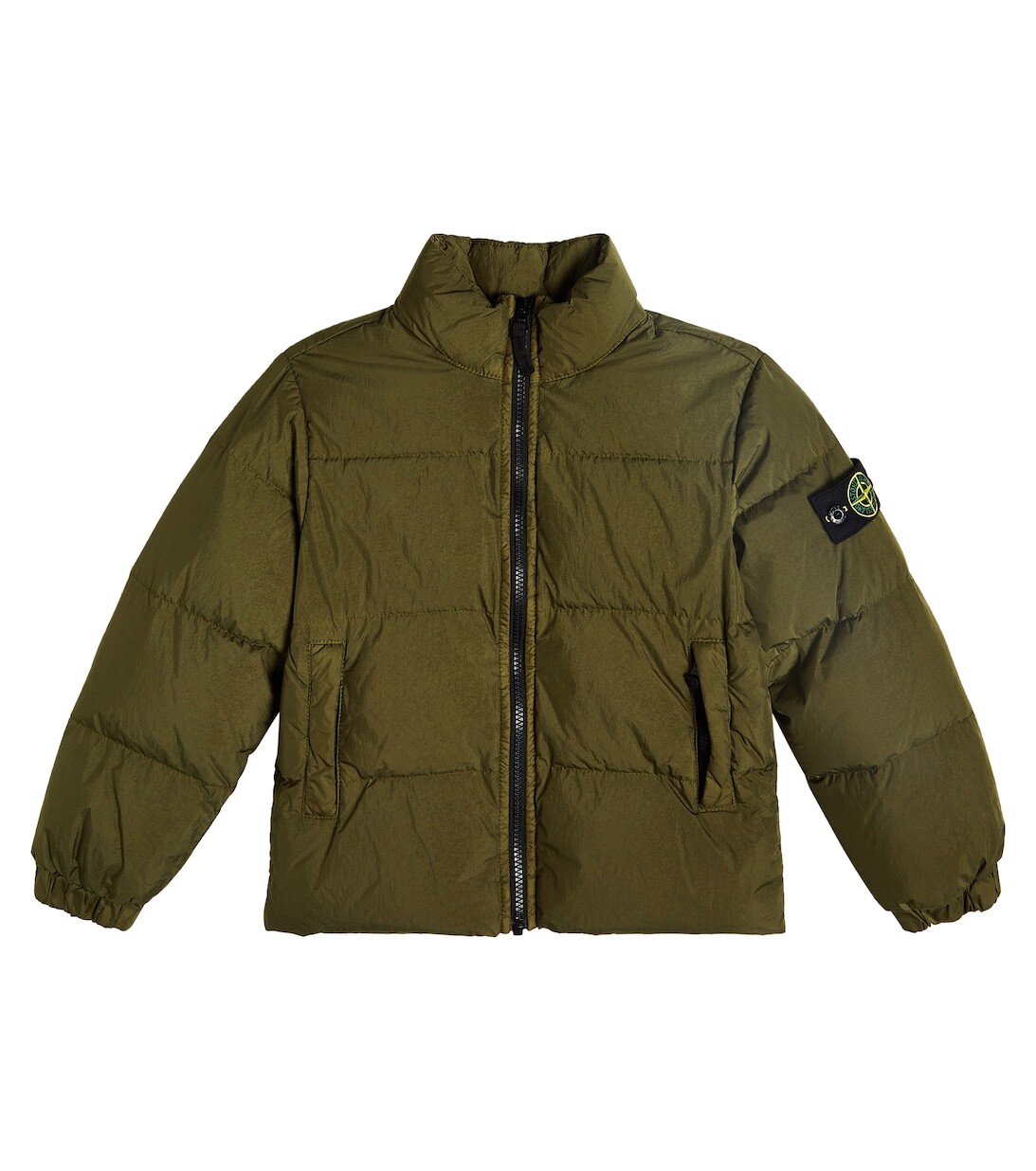 

Стеганый пуховик Stone Island Junior, зеленый