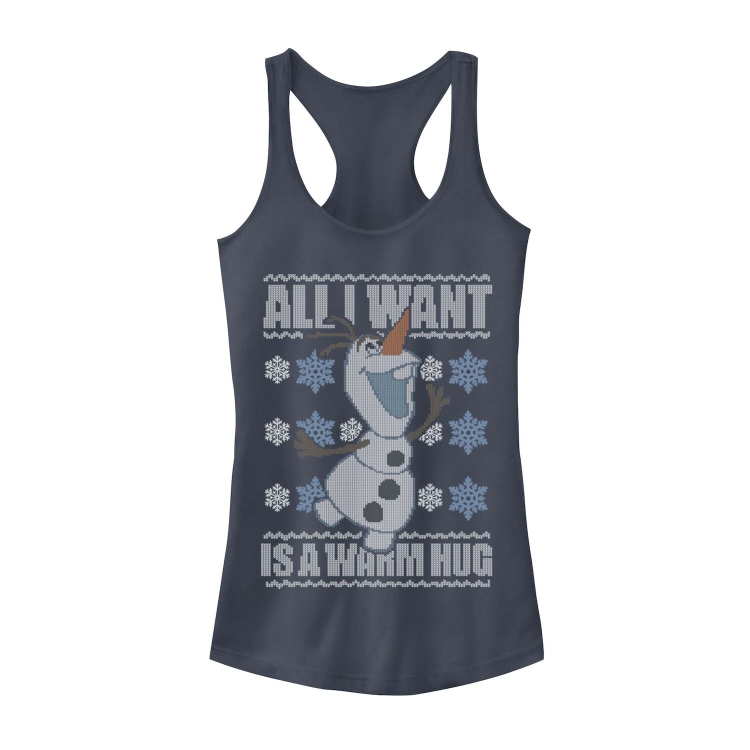 

Юниорский Disney Frozen Olaf «Все, что я хочу, это теплые объятия уродливого свитера-майки» Licensed Character