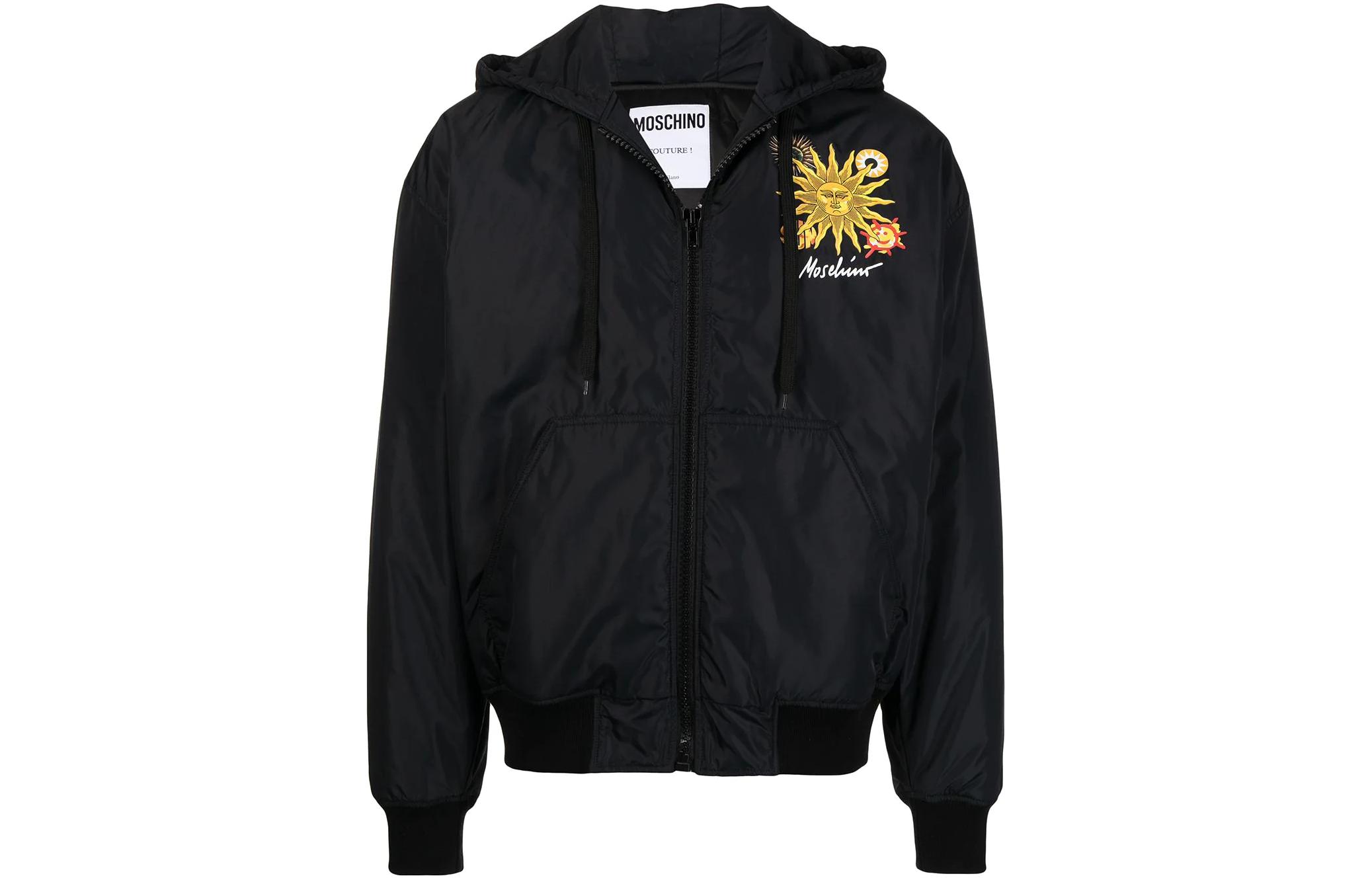 

MOSCHINO Пуховик с принтом солнца, Black