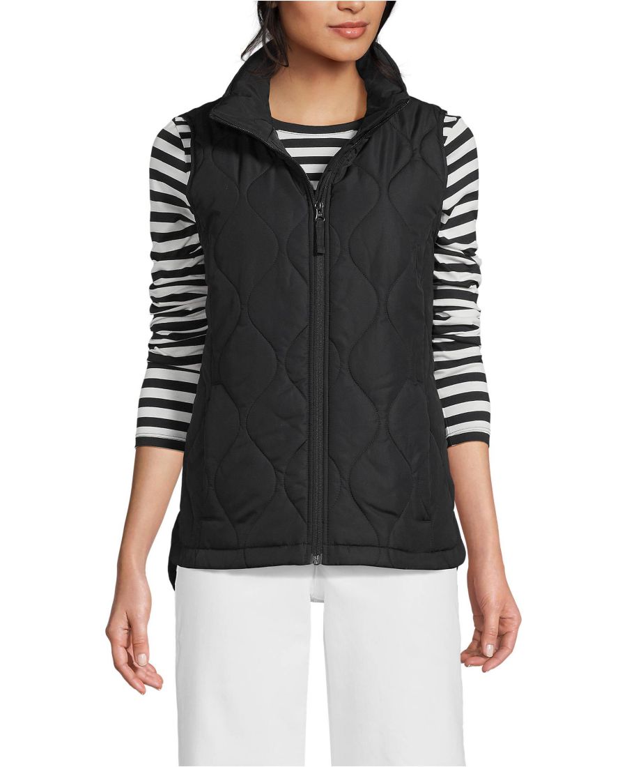 

Женский стеганый утепленный жилет FeatherFree Lands' End, Black