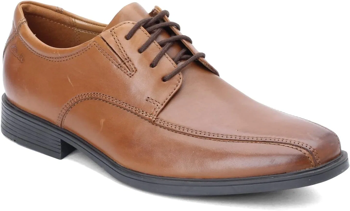 Мужские оксфордские туфли Clarks Tilden Walk, Dark Brown Leather — фото 2