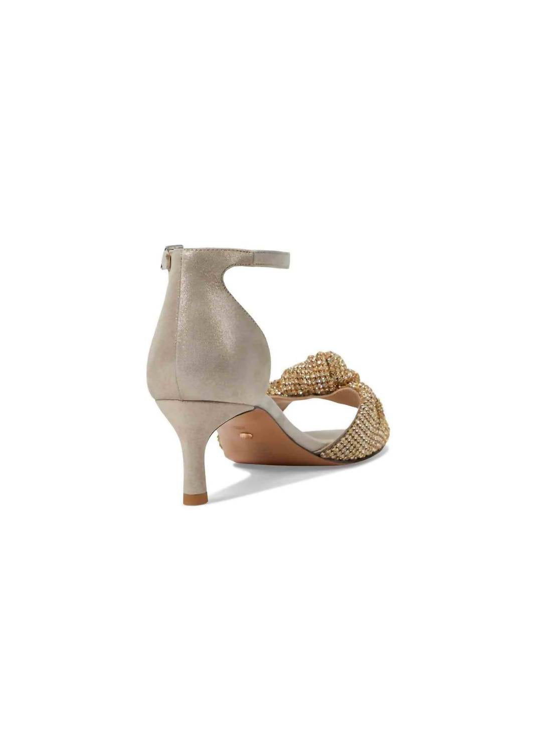 Женские блестящие туфли Shaira на каблуке, цвет тау PELLE MODA, Taupe — фото 4