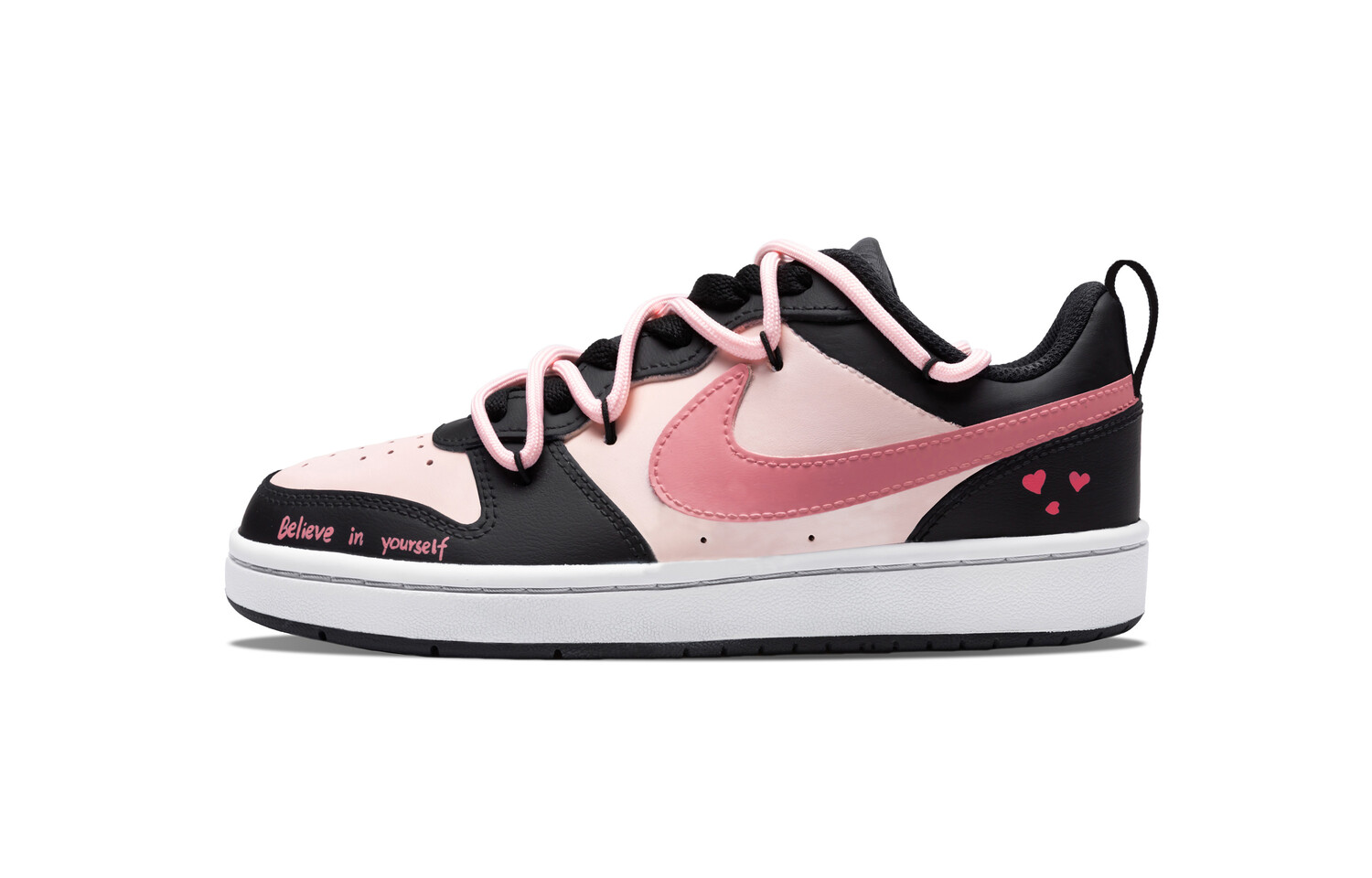 

Кроссовки Nike Court Borough Skateboard Shoes Women's Low-Top Pink, черный
