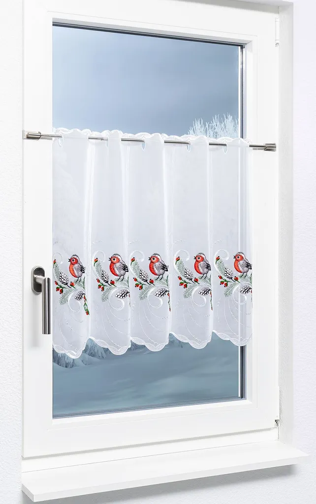 

Шторы Plauener Spitze, красный