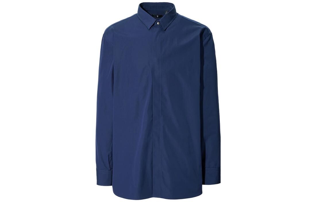 

Jil Sander X FW20 Jil Sander Collaboration Series Рубашка мужская синяя Uniqlo, синий