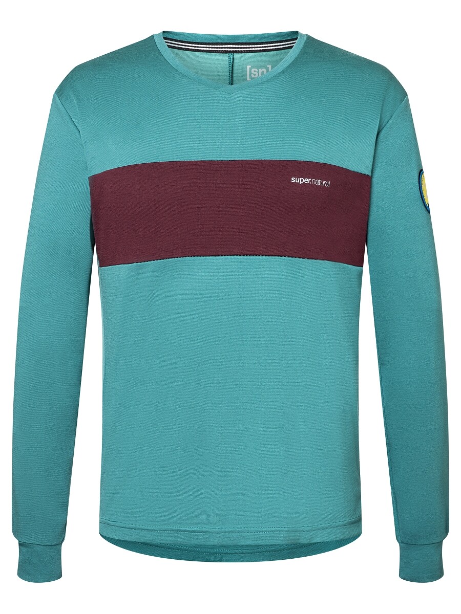 

Рубашка super.natural Merino Fahrradtrikot, цвет petrol
