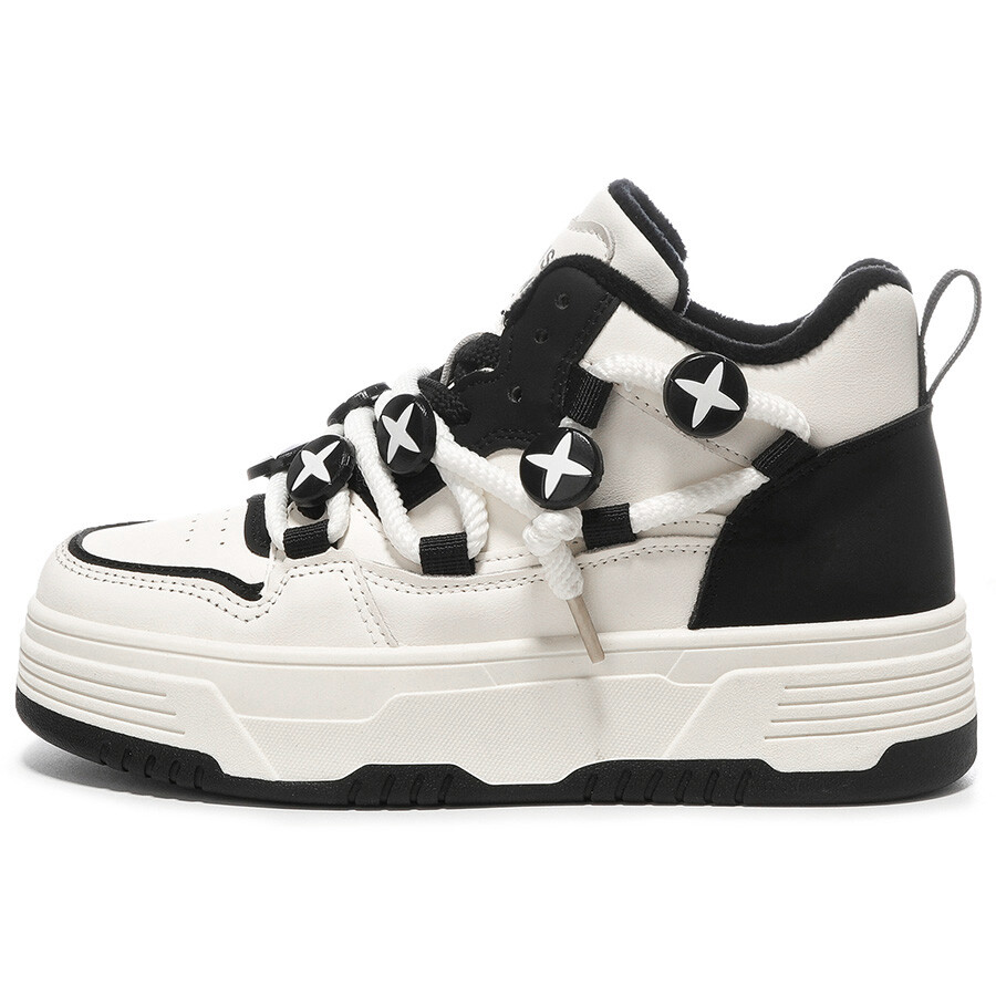 

Кроссовки OMS Skateboarding Shoes Women's High-top, цвет Panda Black