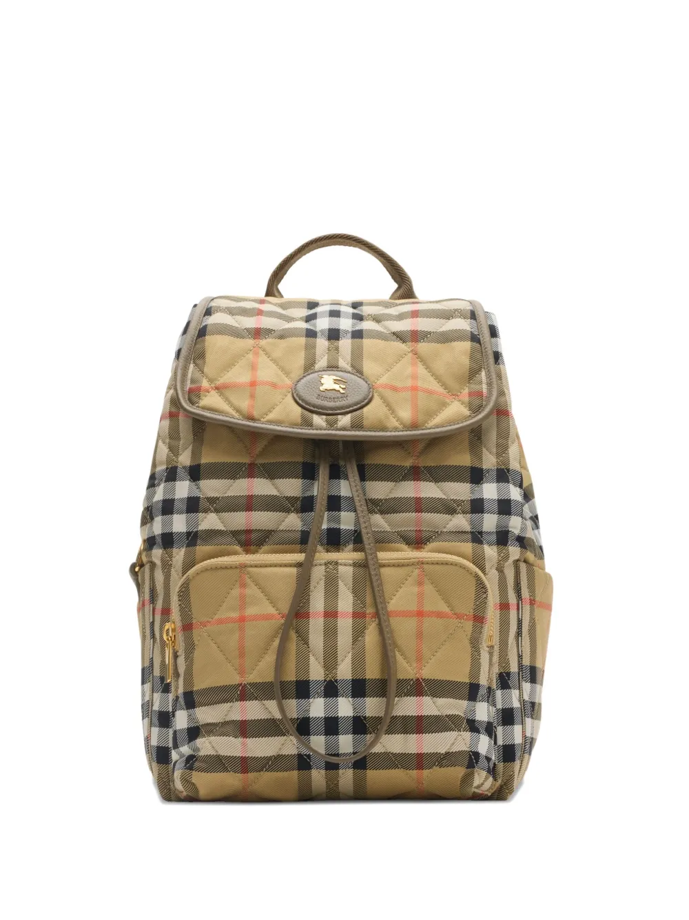 

Клетчатый рюкзак Horseshoe BURBERRY, нейтральный