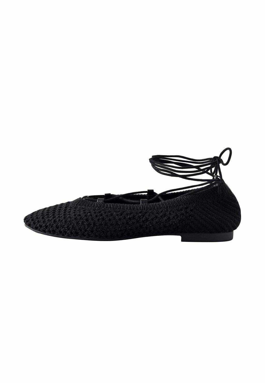 Балетки с ремешком на щиколотке REGULAR FIT - FOREVER COMFORT ROUND TOE TIE UP Next, черный