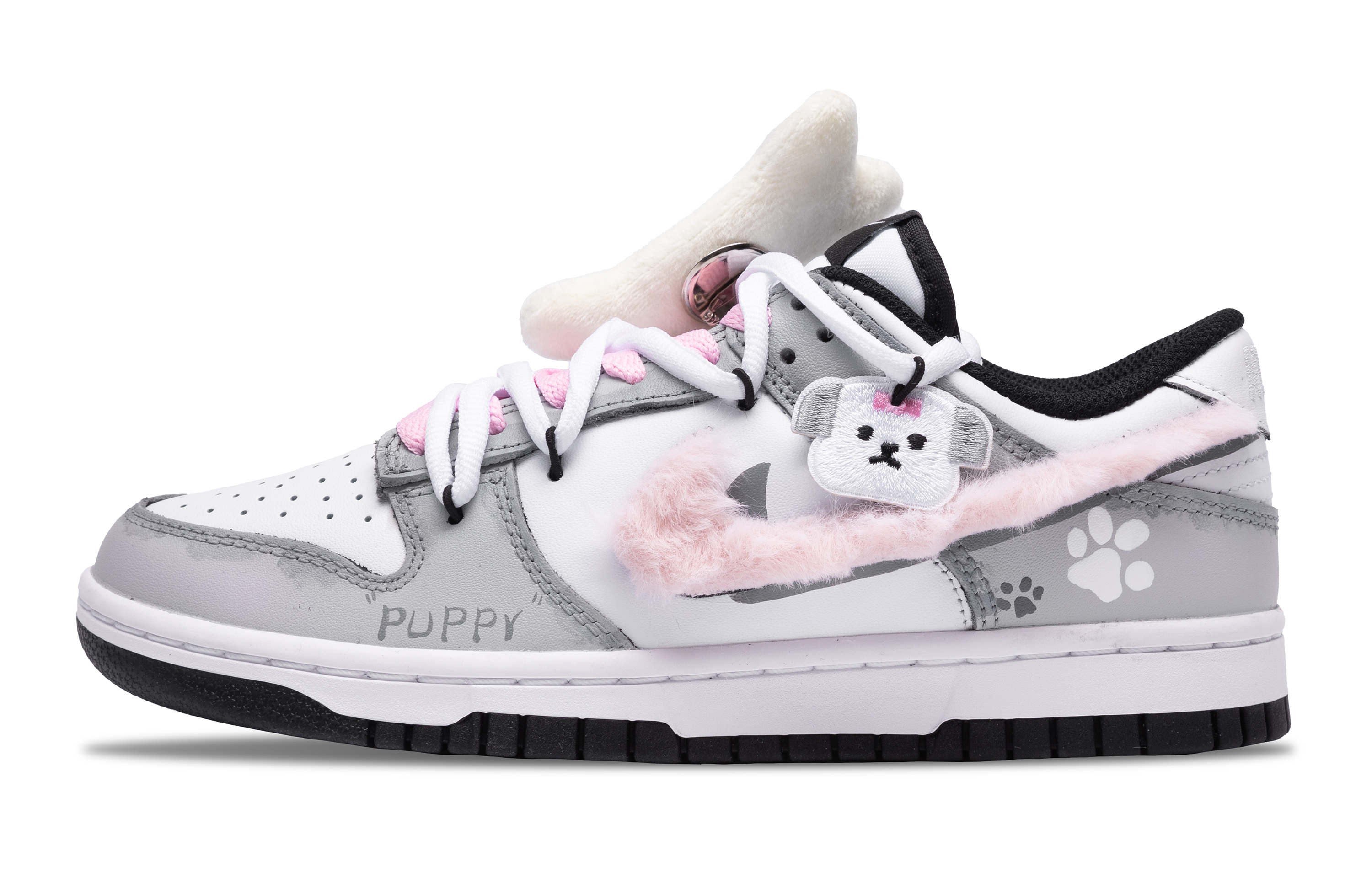 

Кроссовки Nike Dunk Skateboarding Shoes Women's Low-top Pink/Grey/White, серый