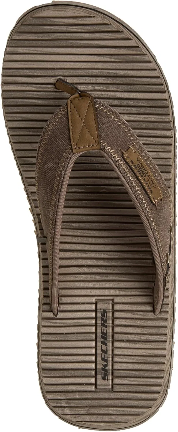 Сандалии из парусины Skechers, коричневый — фото 3