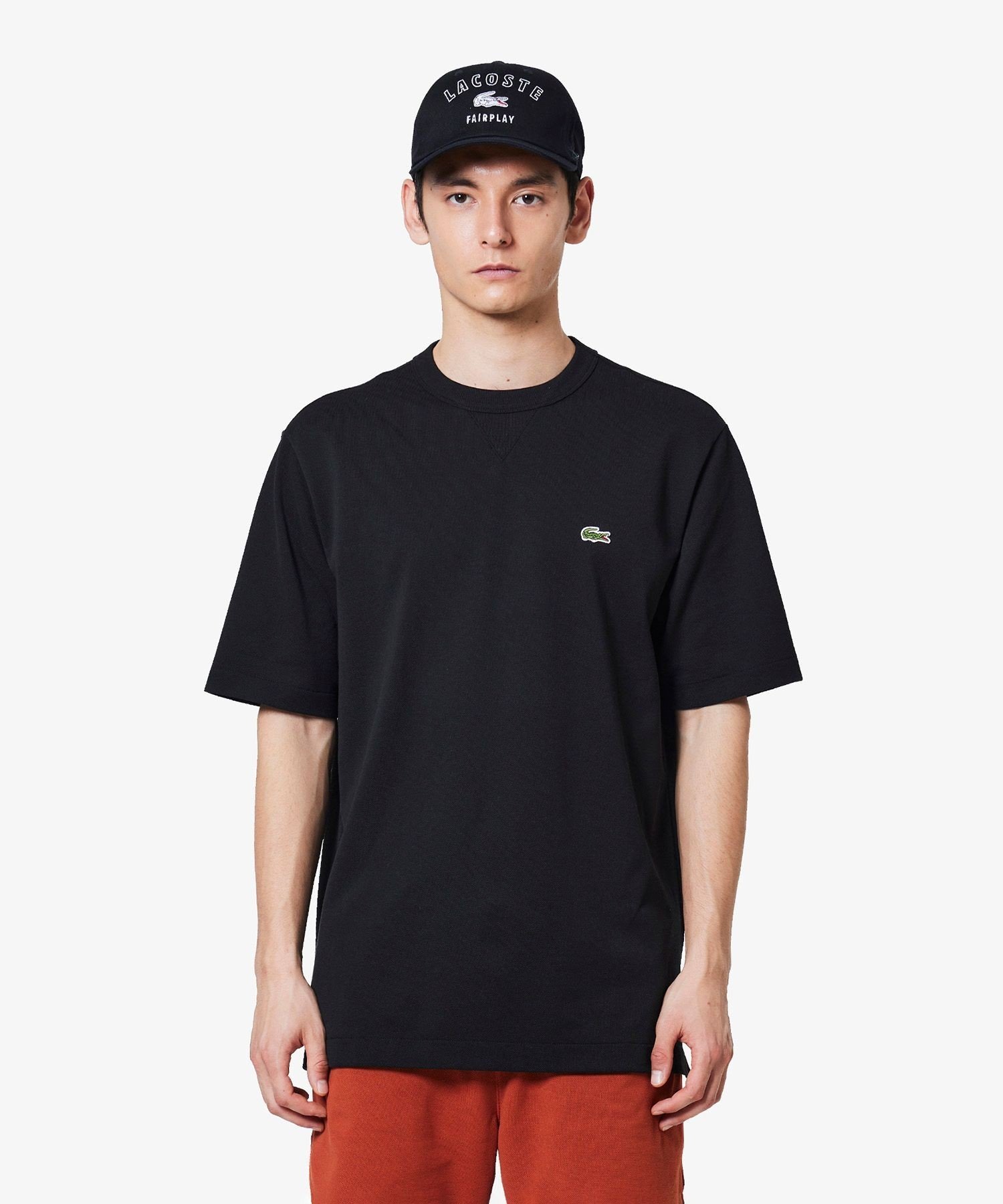 L.12.12 Футболка из пике со складками LACOSTE, Black