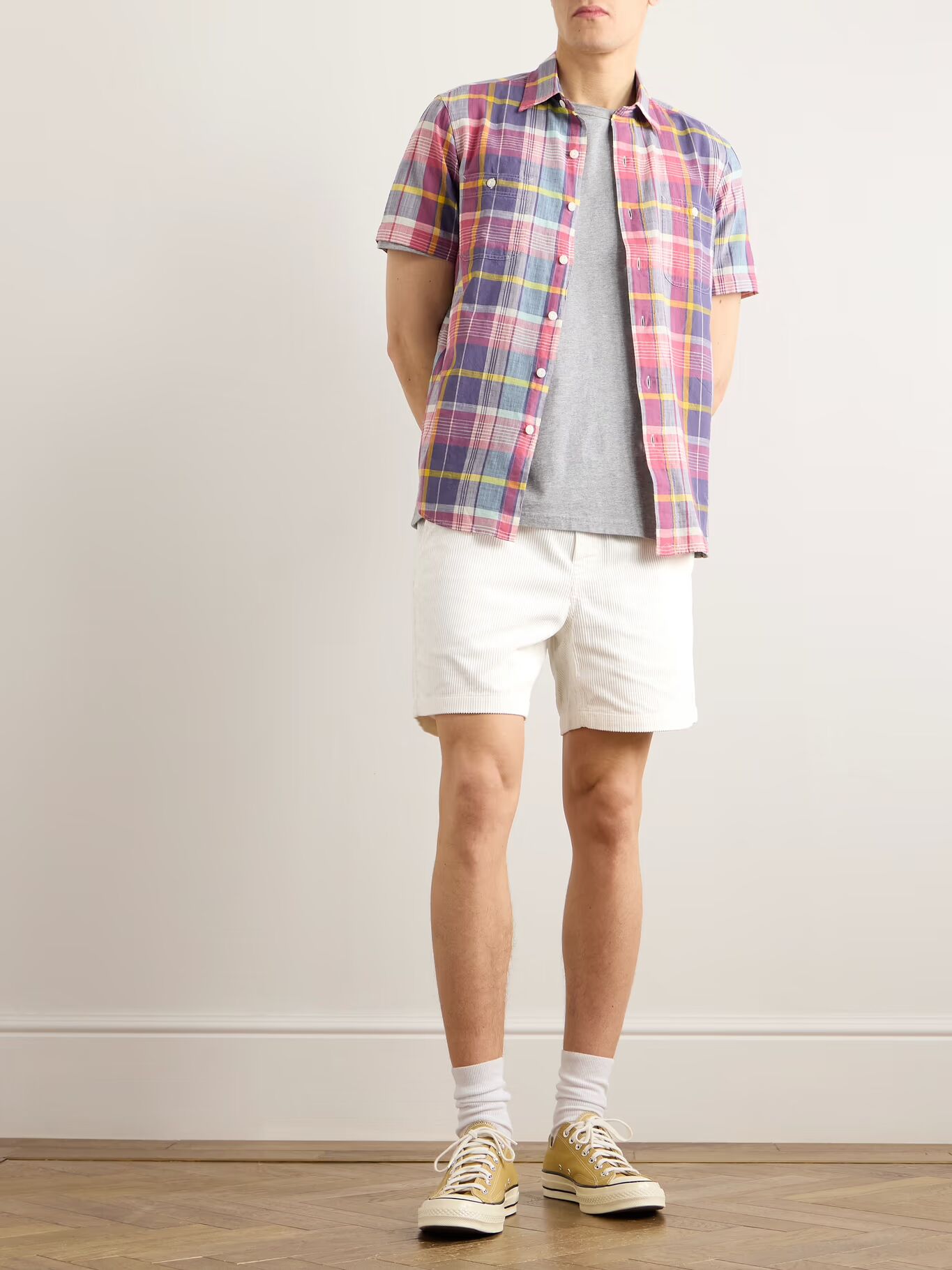 Шорты Prepster Straight-Leg из хлопка и вельвета с вышитым логотипом и завязками на шнурке POLO RALPH LAUREN, белый — фото 3