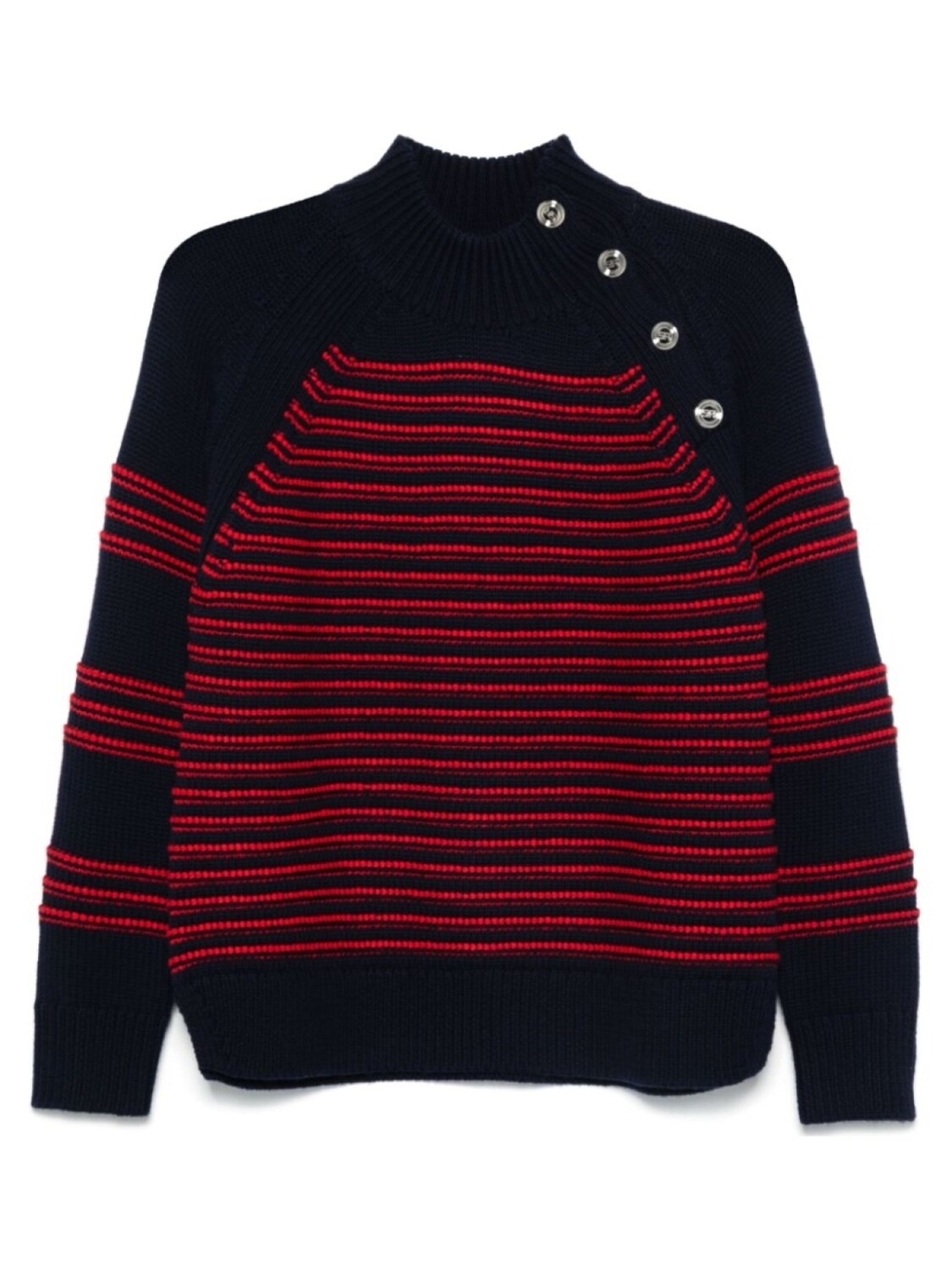 

Полосатый свитер фактурной вязки Sonia Rykiel, синий