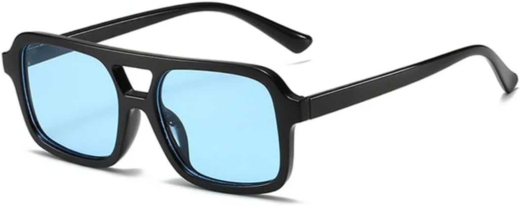 

Солнцезащитные очки для мужчин и женщин - защита UV400 - двойные перемычки, прозрачные линзы с градиентом Ocean, для занятий спортом на открытом воздухе и вождения DSVIGF, Black Blue