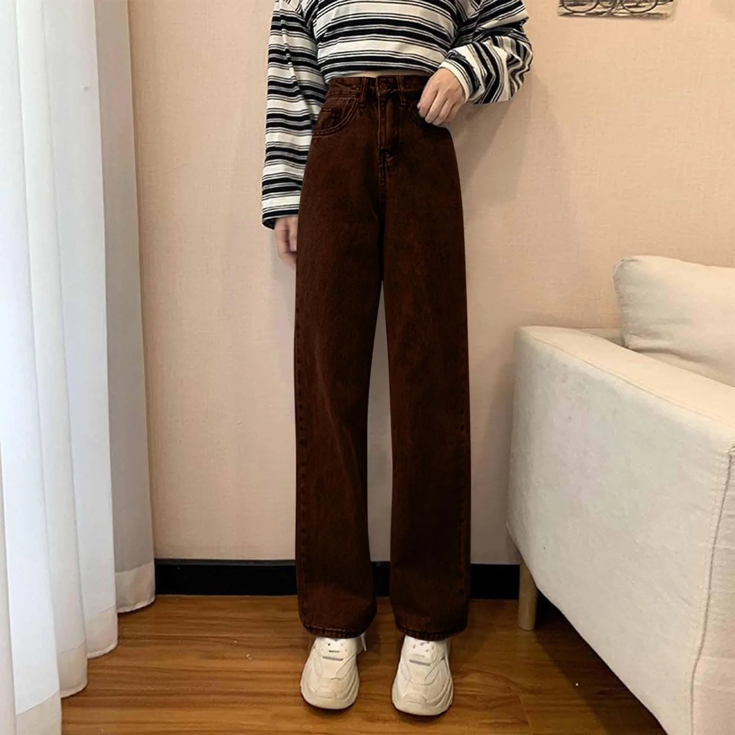 Джинсы для женщин Straight Leg High Waisted Stretchy — фото 3
