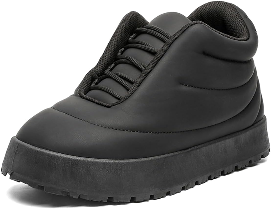 

Мужские платформенные кроссовки Легкие Комфортные Шнуровка Скейт обувь Пухлые Модные повседневные туфли Zhoupulp, черный