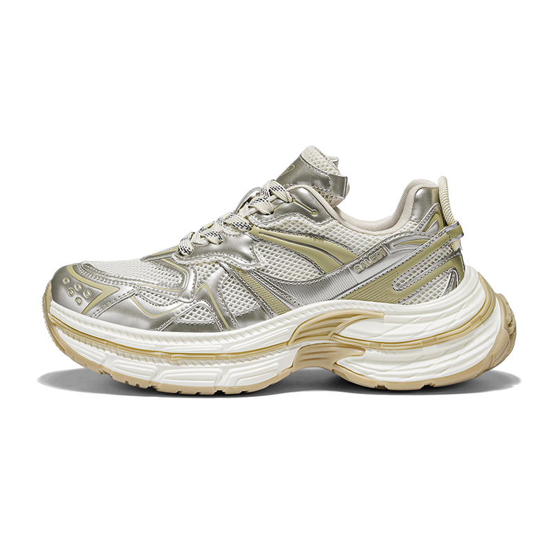 

Износостойкие облегченные утолщенные кроссовки low top для мужчин с эффектом увеличения роста OUBT, Champagne