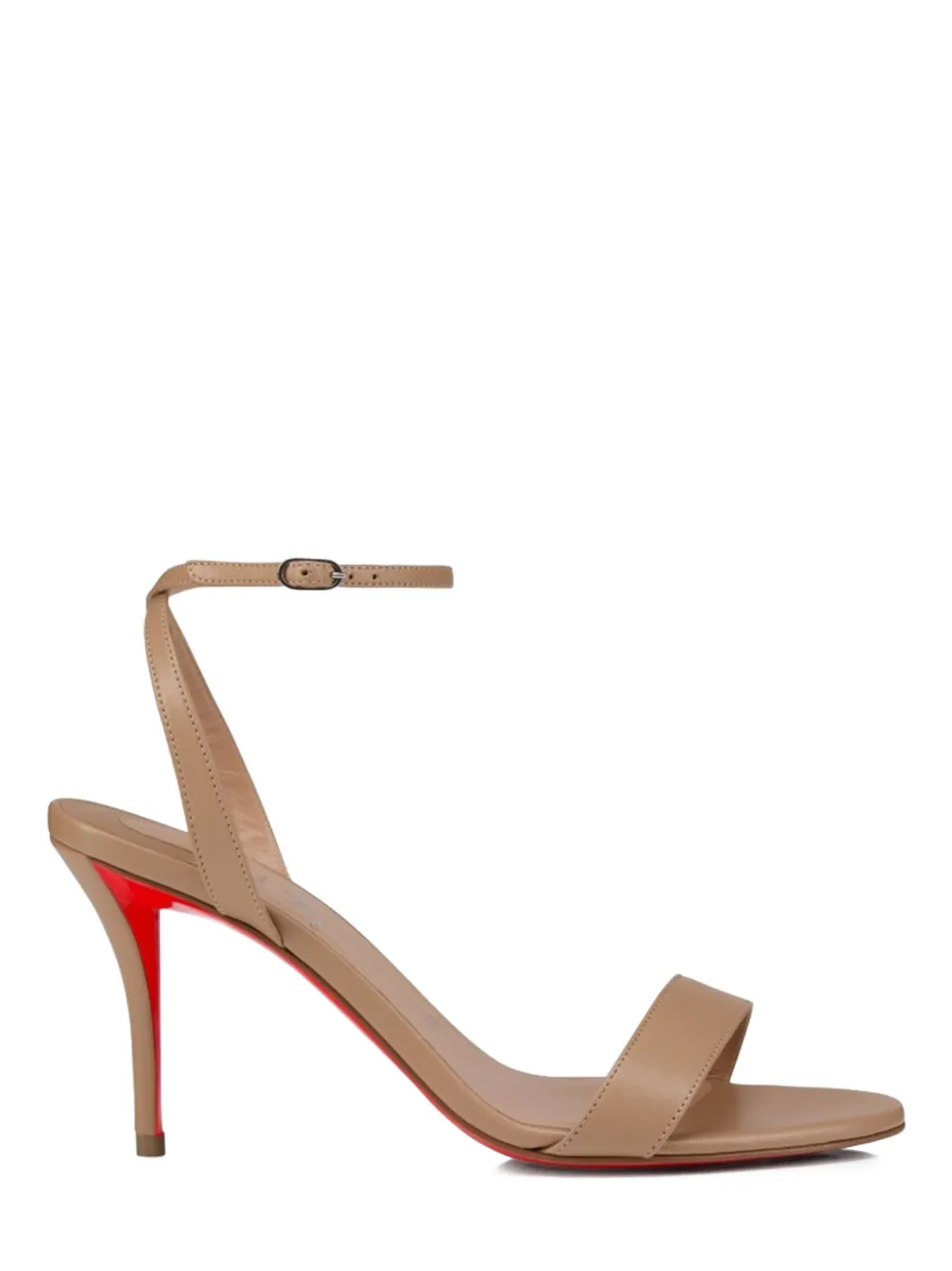 Сандалии на каблуке с ремешком на щиколотке высотой 100 мм Christian Louboutin, коричневый — фото 2