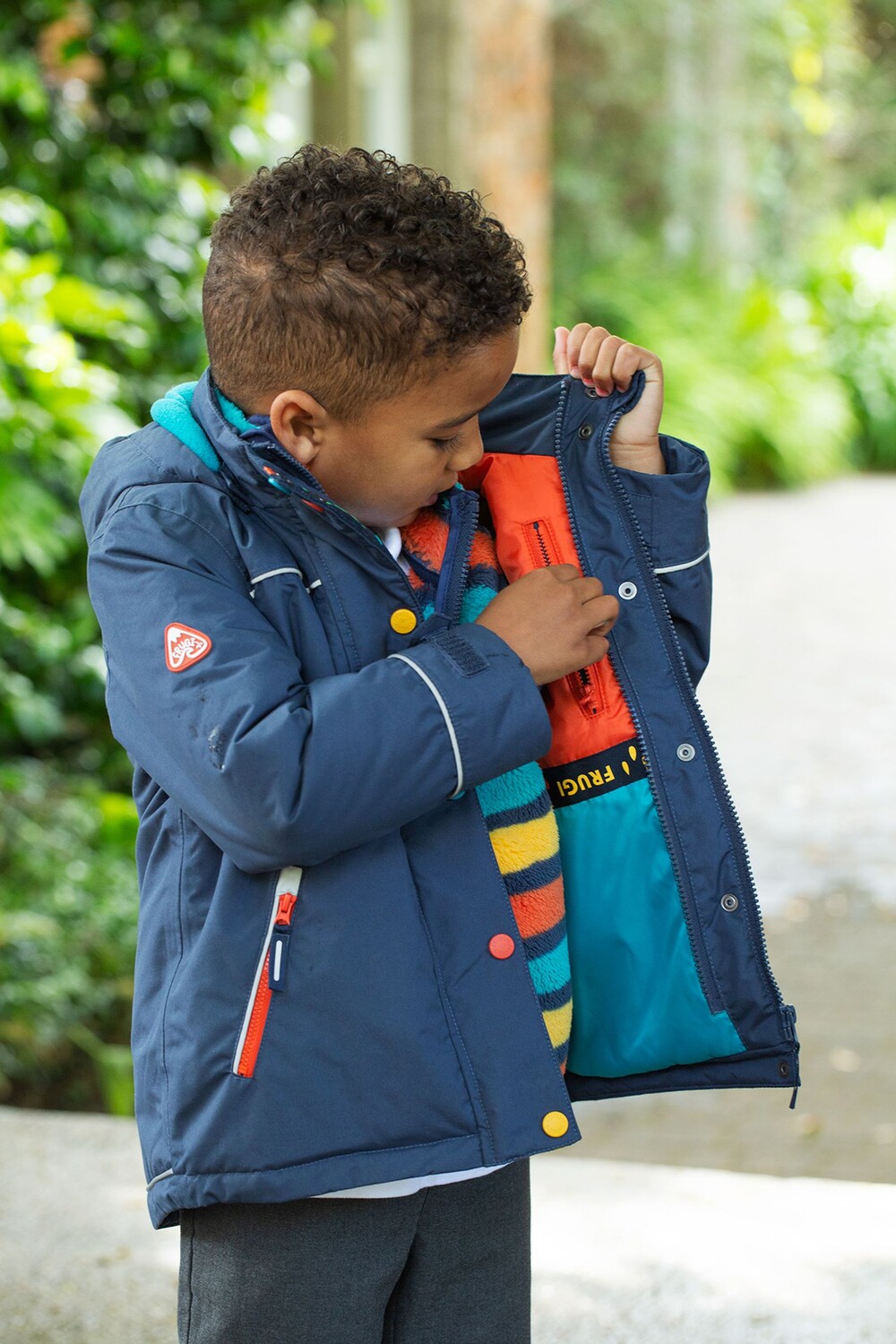 

Рамблер 3 в 1 пальто Frugi, синий
