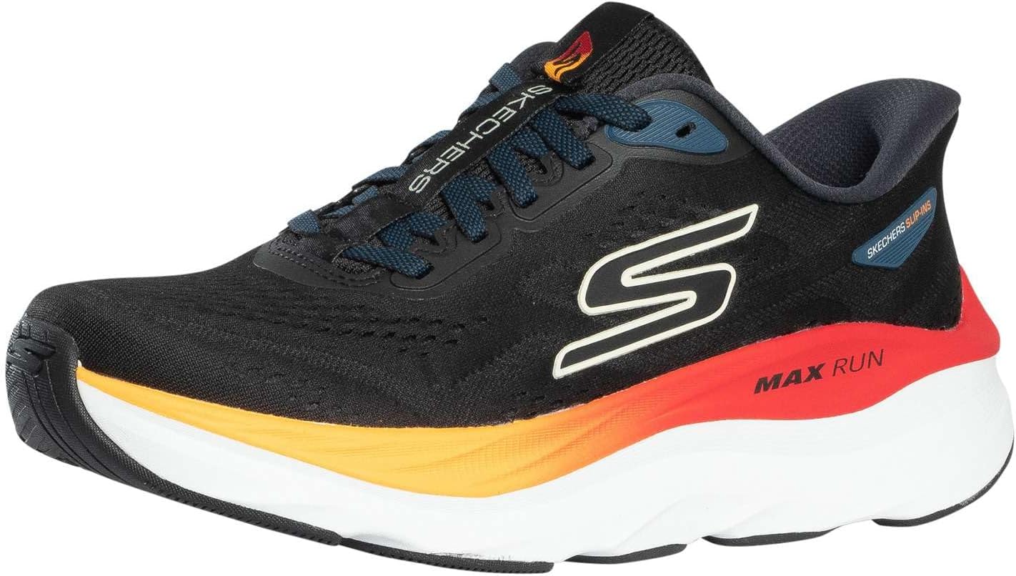 

Мужские слипоны Skechers Max Run без шнурков, черный