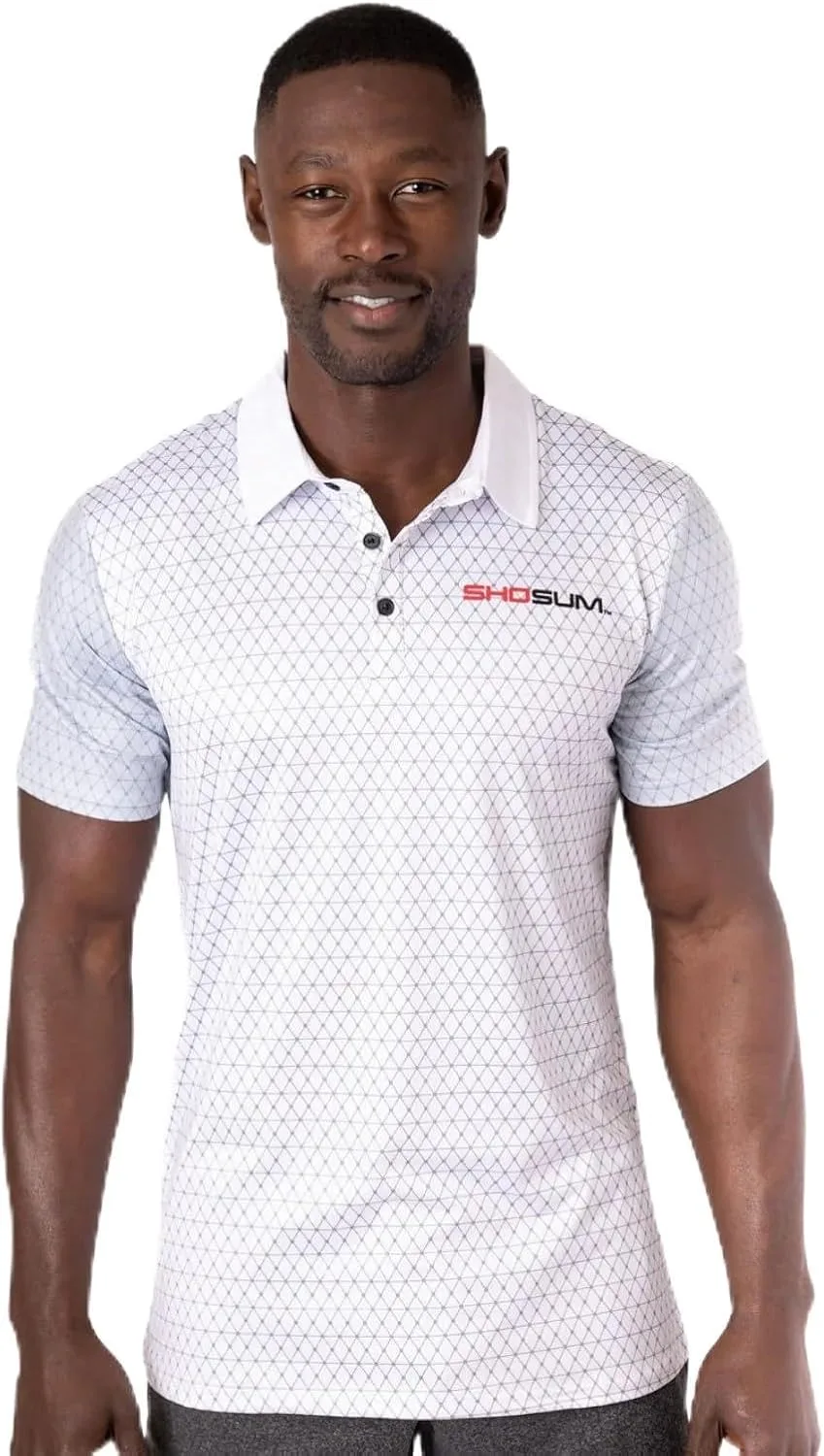 

Мужская поло для гольфа с принтом — влагоотводящая ткань, короткий рукав SHOSUM