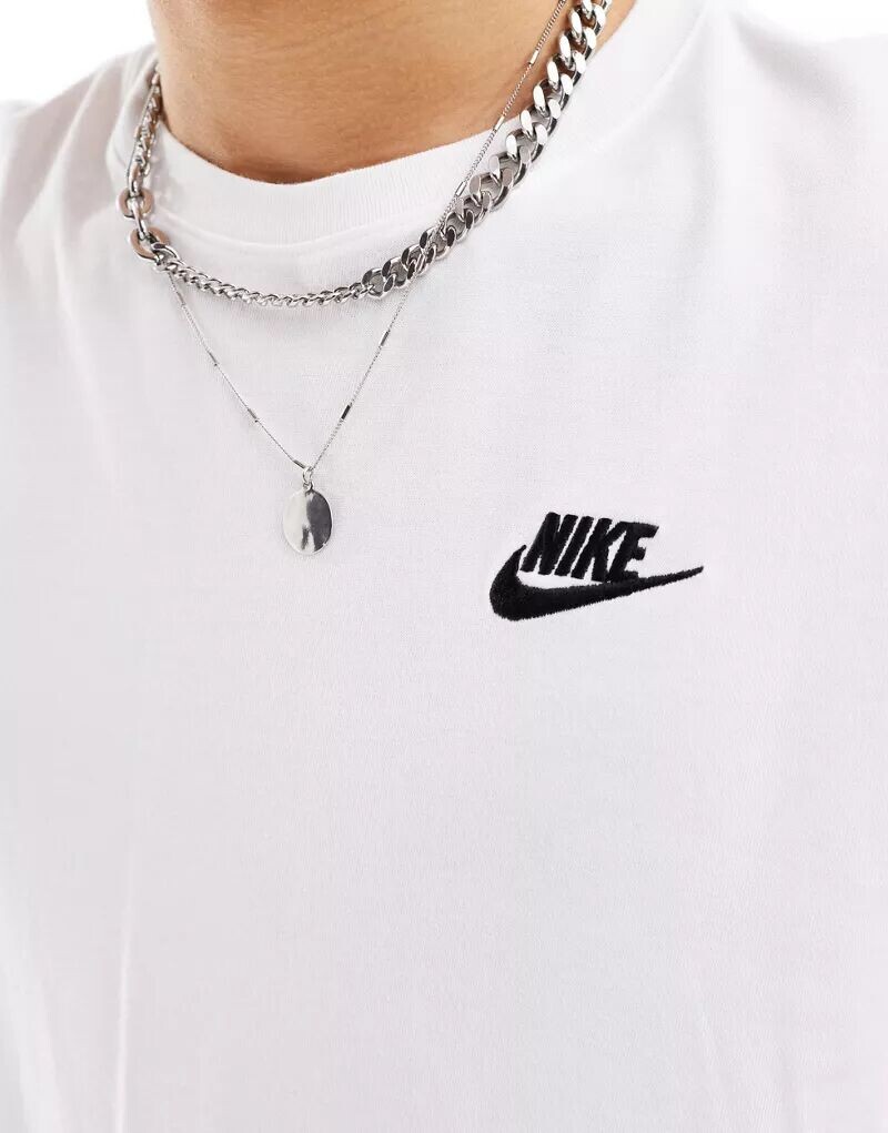 Белая футболка унисекс Nike Club — фото 2