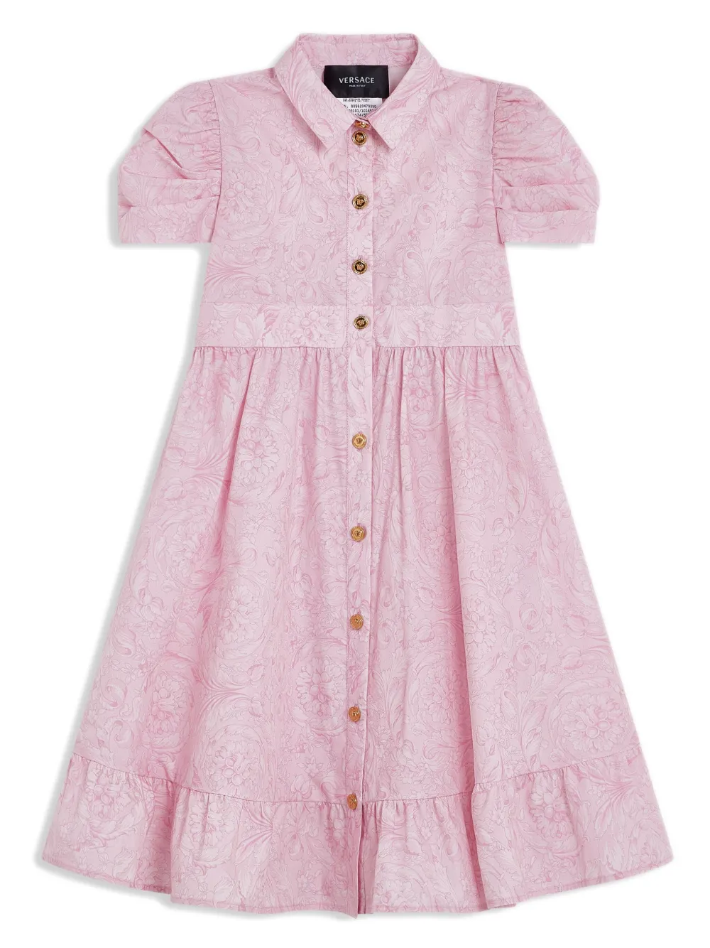 

Платье с принтом Barocco Versace Kids, розовый