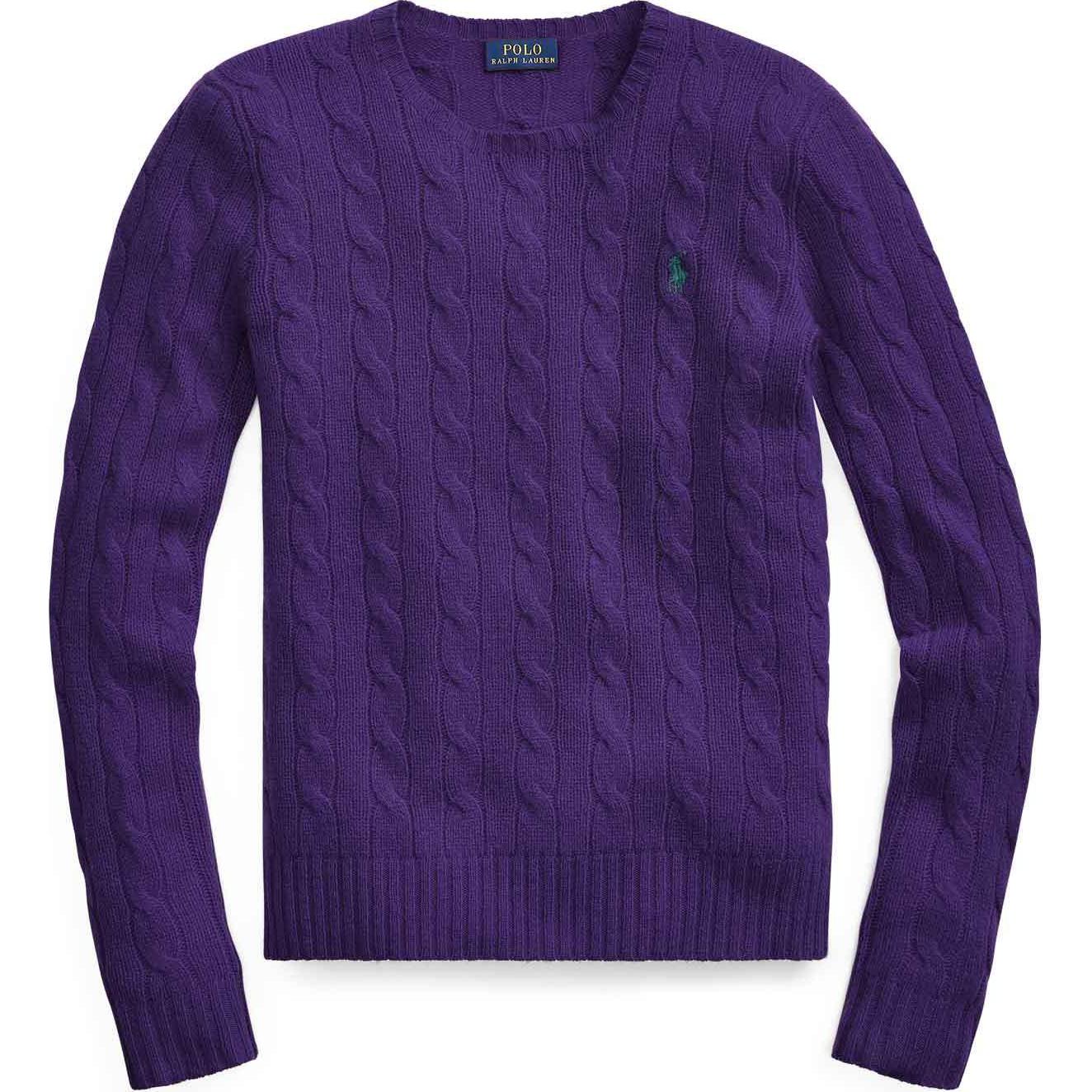 

Кардиган с косой вязкой Polo Ralph Lauren, фиолетовый