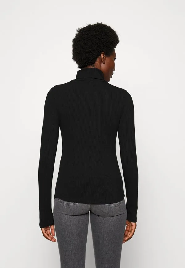 Облегающая блузка с длинными рукавами Tommy Hilfiger, Black — фото 3