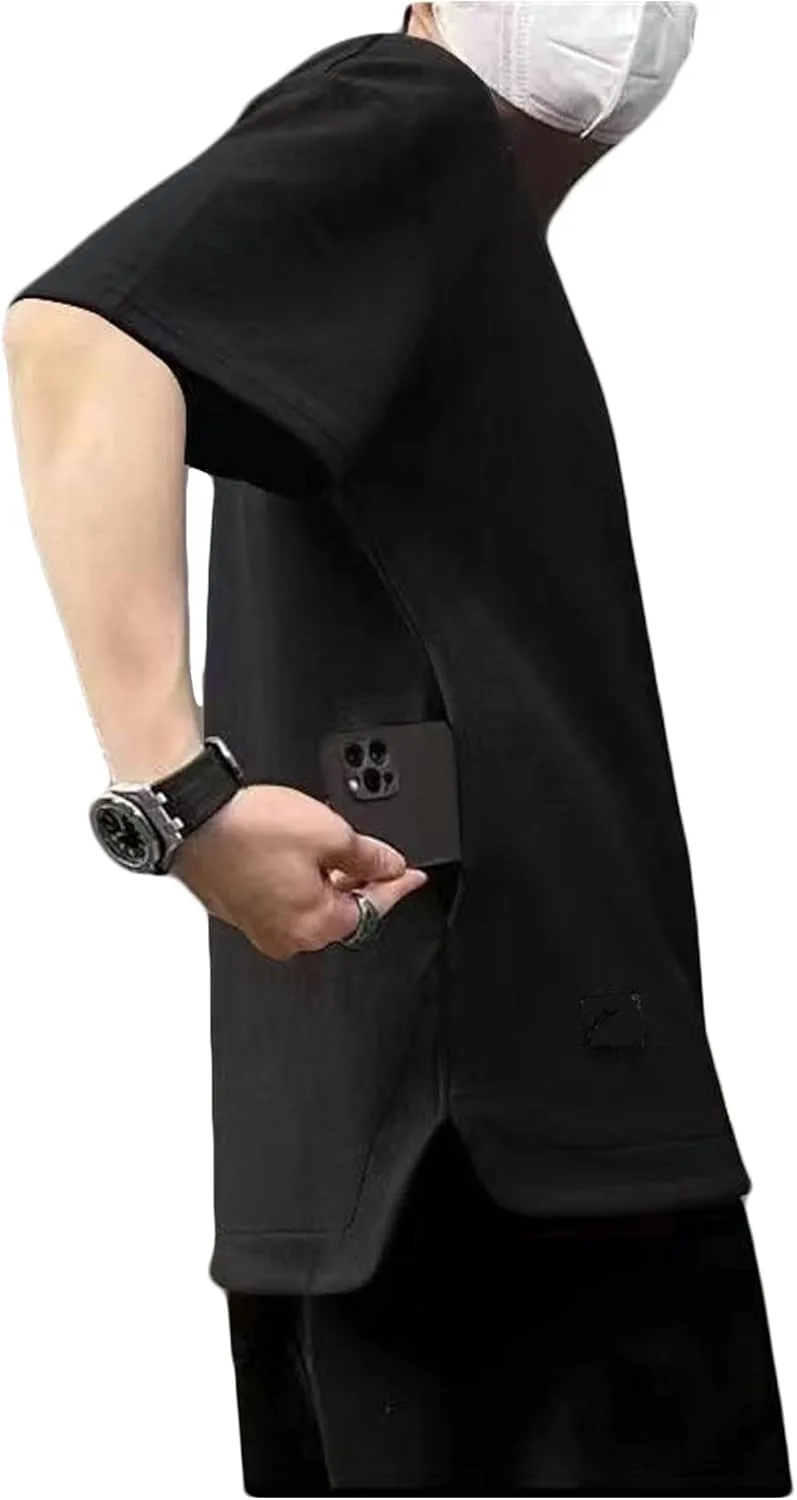 

Мужская футболка Casual короткий рукав свободный круглый вырез дышащая Bestgift