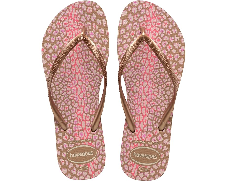 

Сандалии Havaianas Slim Animals Flip Flop, цвет Rose Gold/Metallic Rose Gold