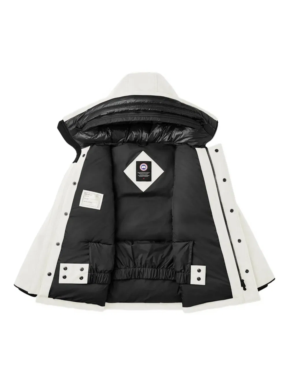 Куртка с капюшоном и нашивкой с логотипом Canada Goose Kids, белый — фото 2
