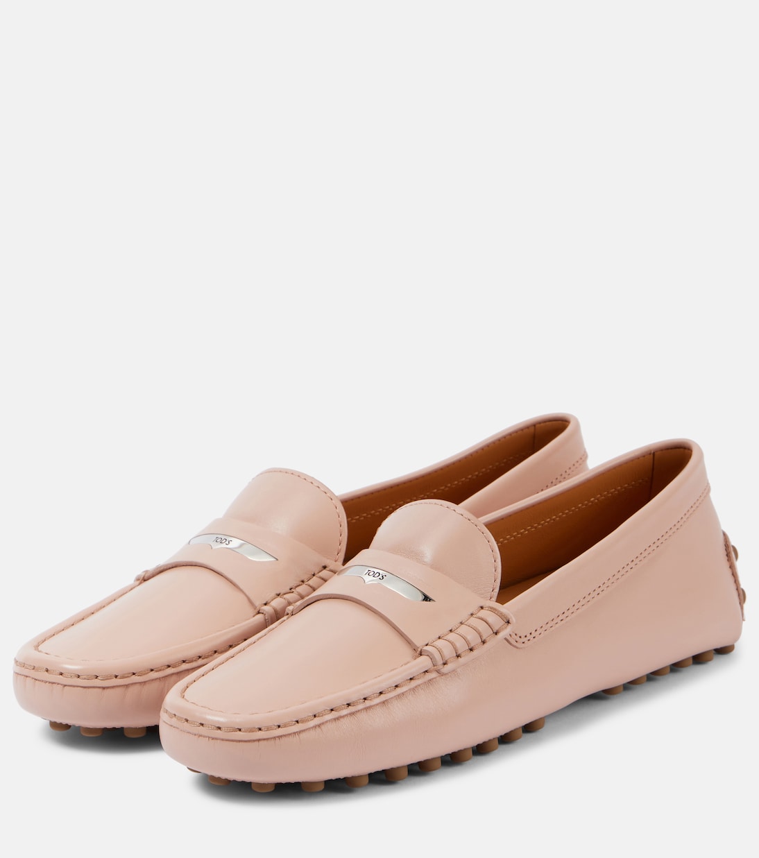 Кожаные туфли для вождения Gommino Tod's, Rosa Kiss — фото 4