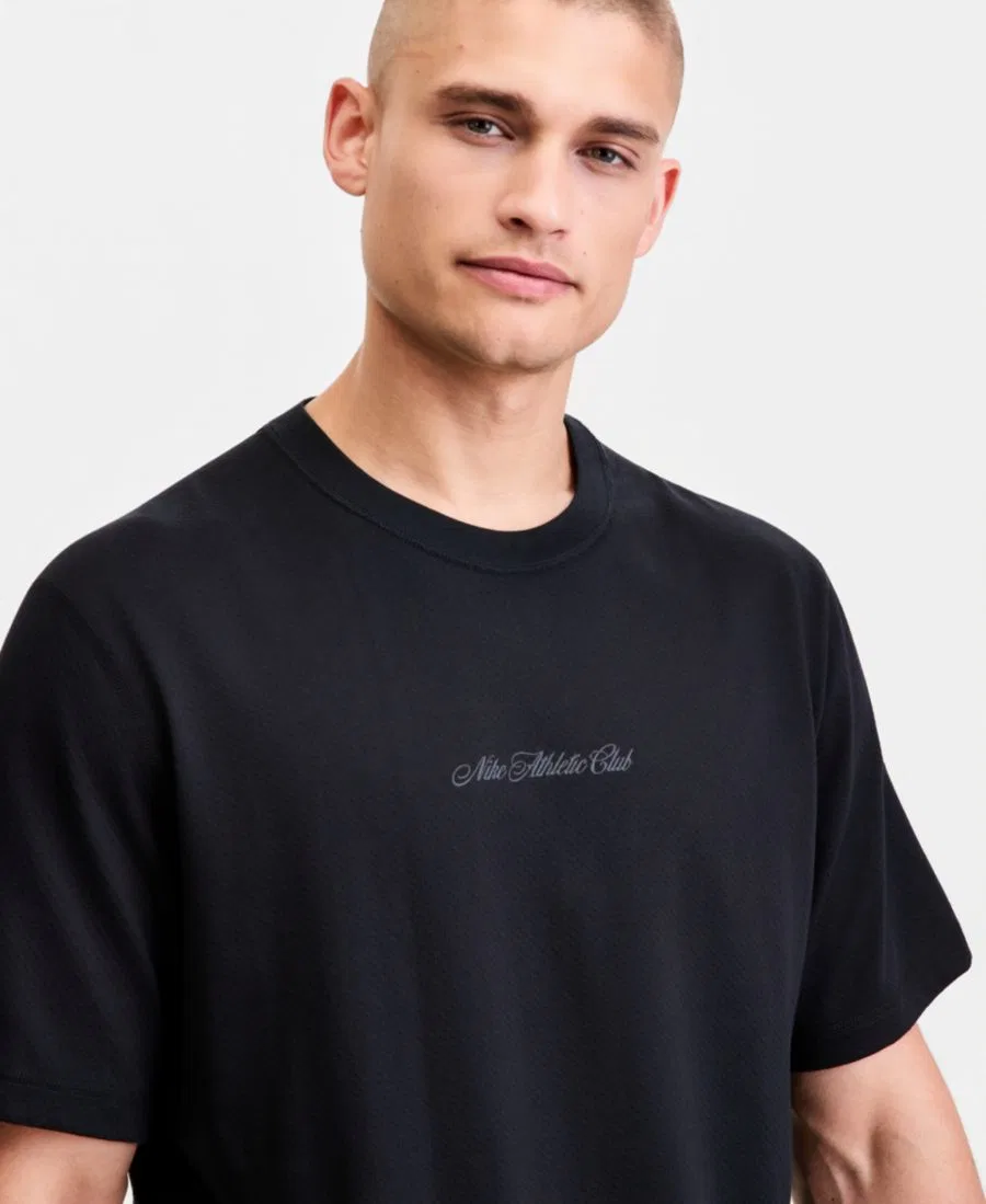 Мужская тренировочная футболка NAC с круглым вырезом Nike, черный/серый — фото 4