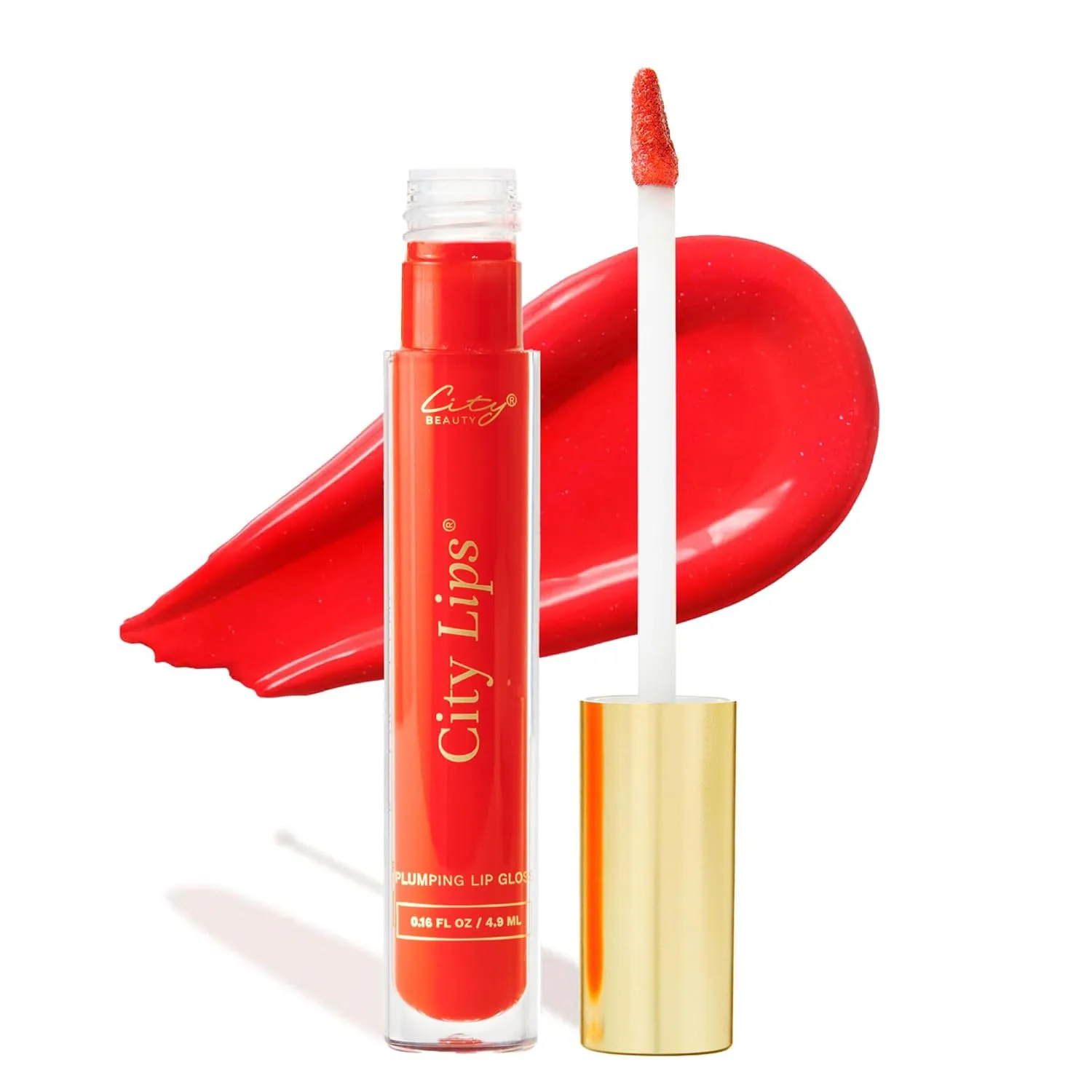 Блеск для губ City Beauty City Lips Plumping Lip Gloss - сияющий блеск для более полных и молодых губ | Увлажняющее и разглаживающее средство для губ с гиалуроновой кислотой, Cherry