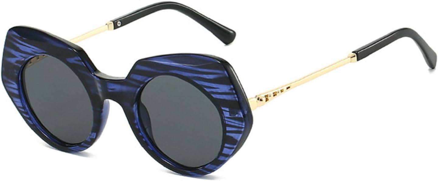 

Большие солнцезащитные очки-пилот для женщин, крупная оправа, роскошные солнцезащитные очки неправильной формы для активного отдыха, защита от УФ-излучения UV400 mincl, Blue Black