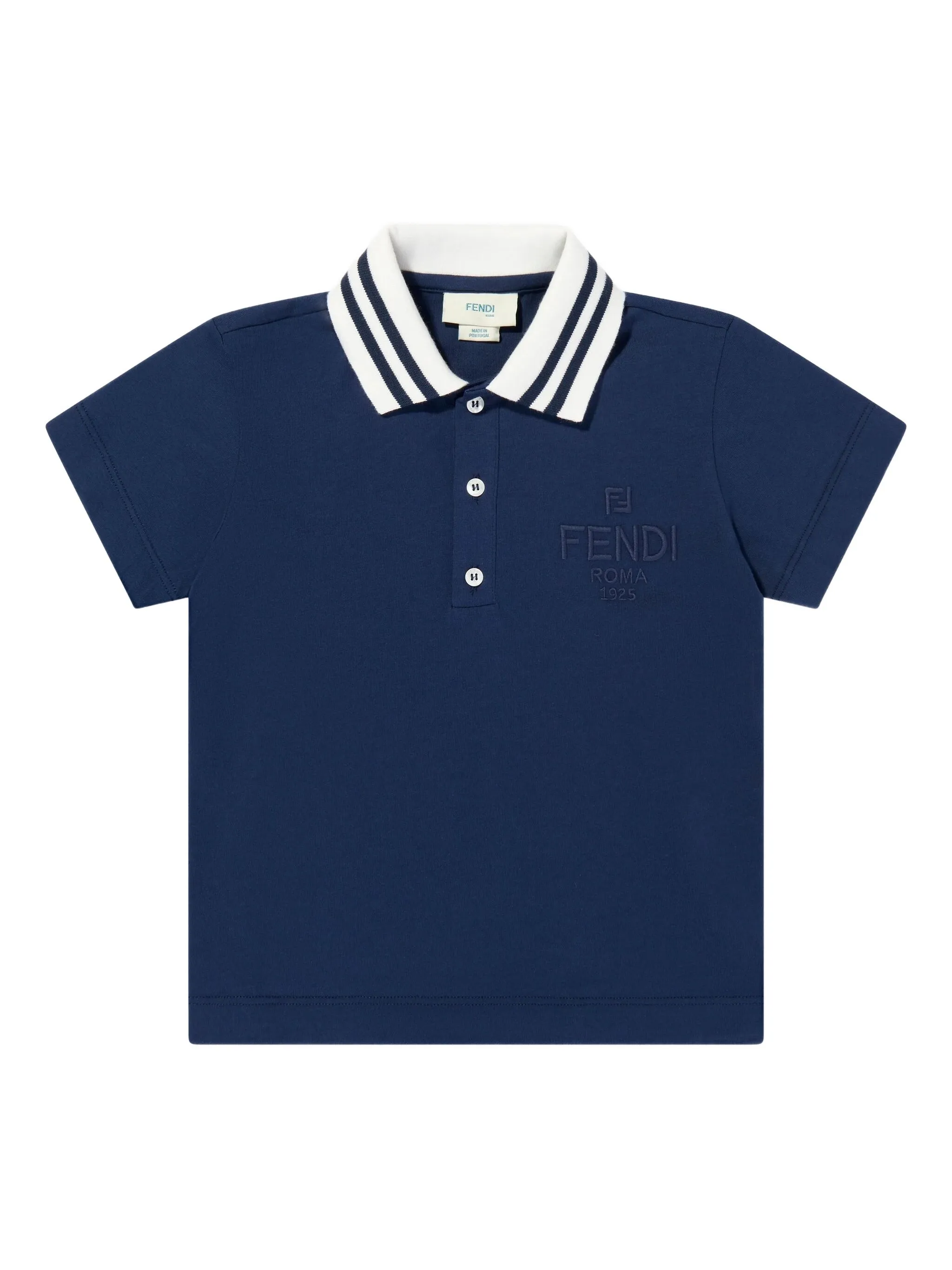

Рубашка поло с логотипом Fendi Kids, синий