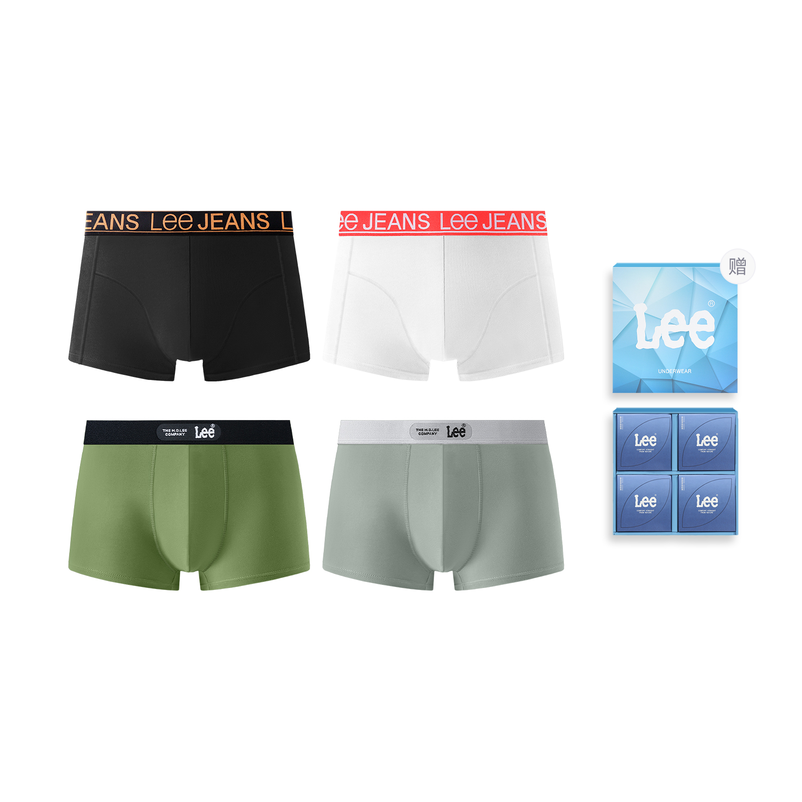 

Классические трусы 101 подарочная упаковка мужские 4 шт Lee, белый