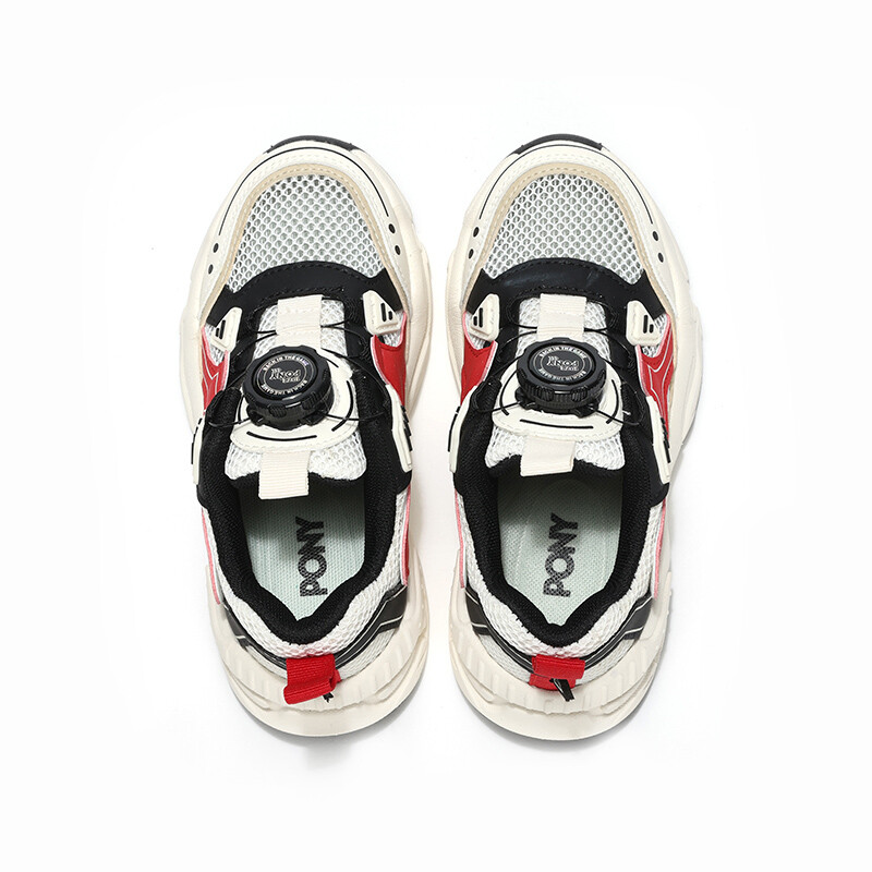 Современные детские кроссовки Lifestyle Kids Low-top Белый/Красный/Черный Pony, белый — фото 4