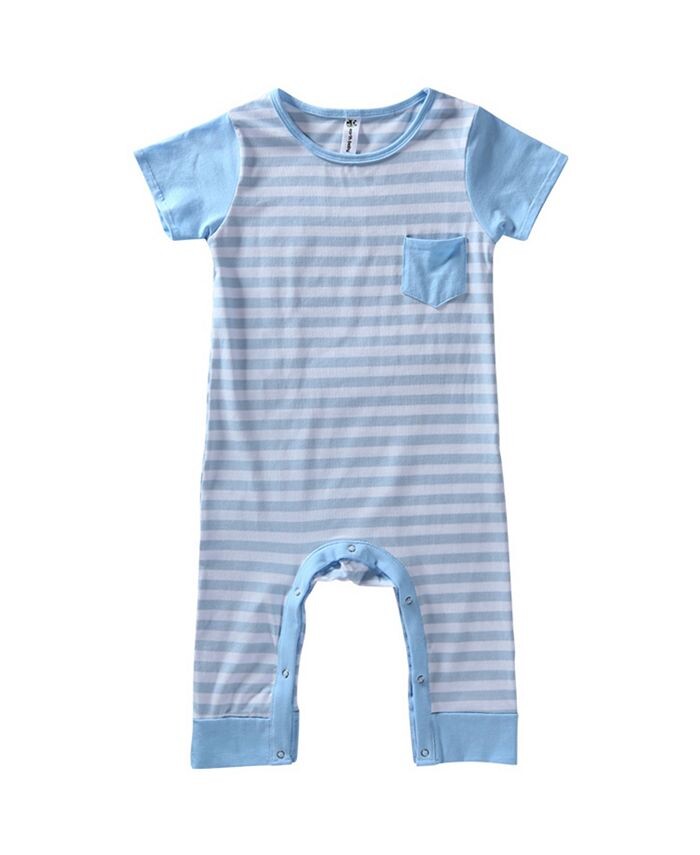 Комбинезон с короткими рукавами для мальчиков и девочек Earth Baby Outfitters, розовый — фото 2