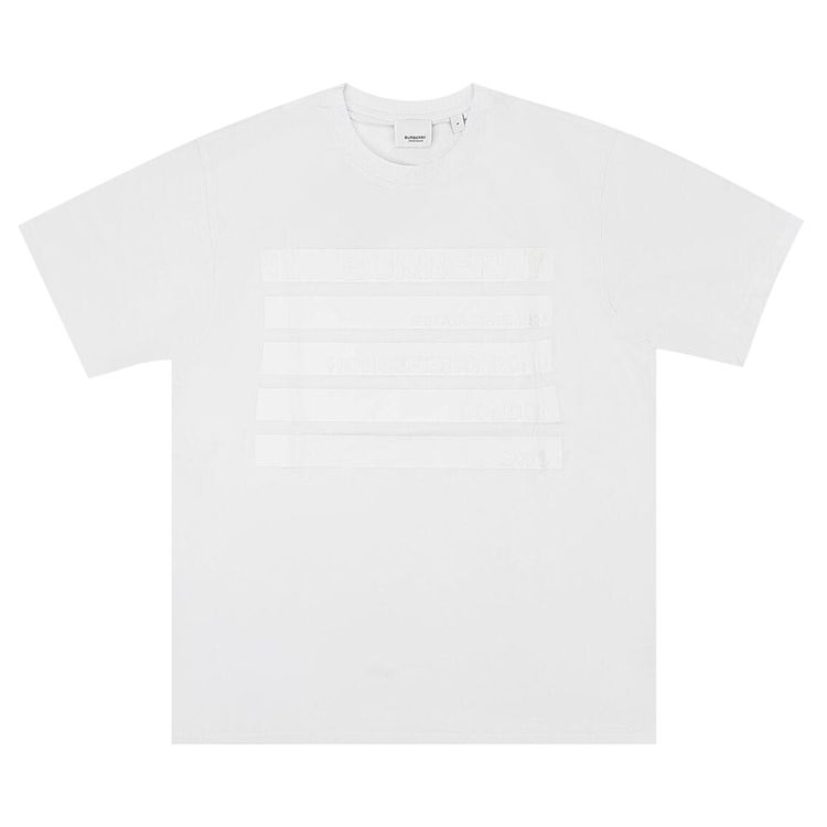

Футболка Burberry Oversized Stripe T-Shirt 'White', белый