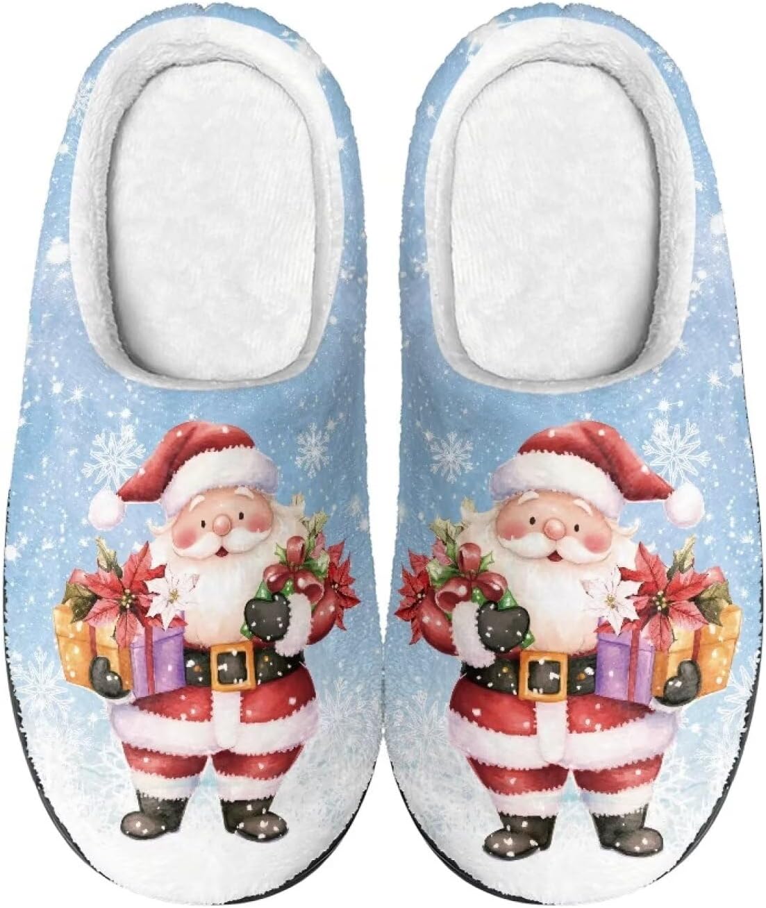 

Домашние тапочки Nxidvxne для мужчин, пушистые носки-тапочки для мужчин, домашняя обувь, мягкие домашние тапочки для женщин и мужчин, Santa Claus