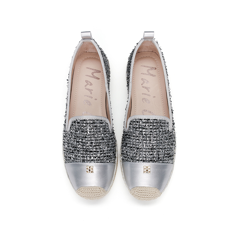 Marie Claire Женские эспадрильи с серебристым блеском, цвет Shimmering Silver — фото 3