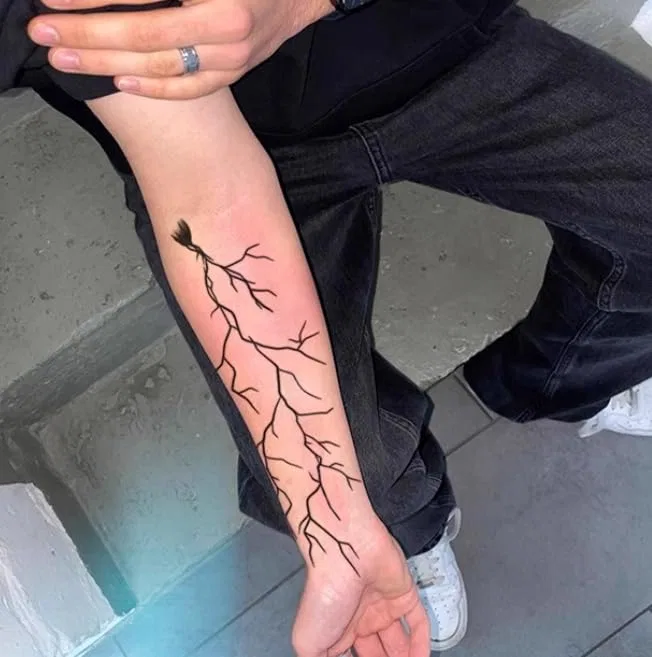 Временные тату-наклейки «Simple Flower Arm Vegetable» полуперманентные Goddis — фото 4