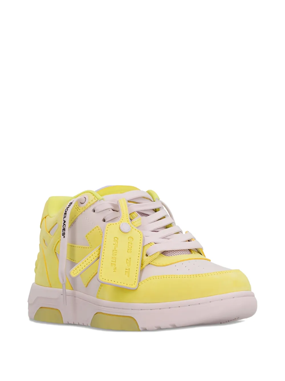 Кроссовки Out Of Office с аппликацией в виде стрелы Off-White, желтый — фото 2